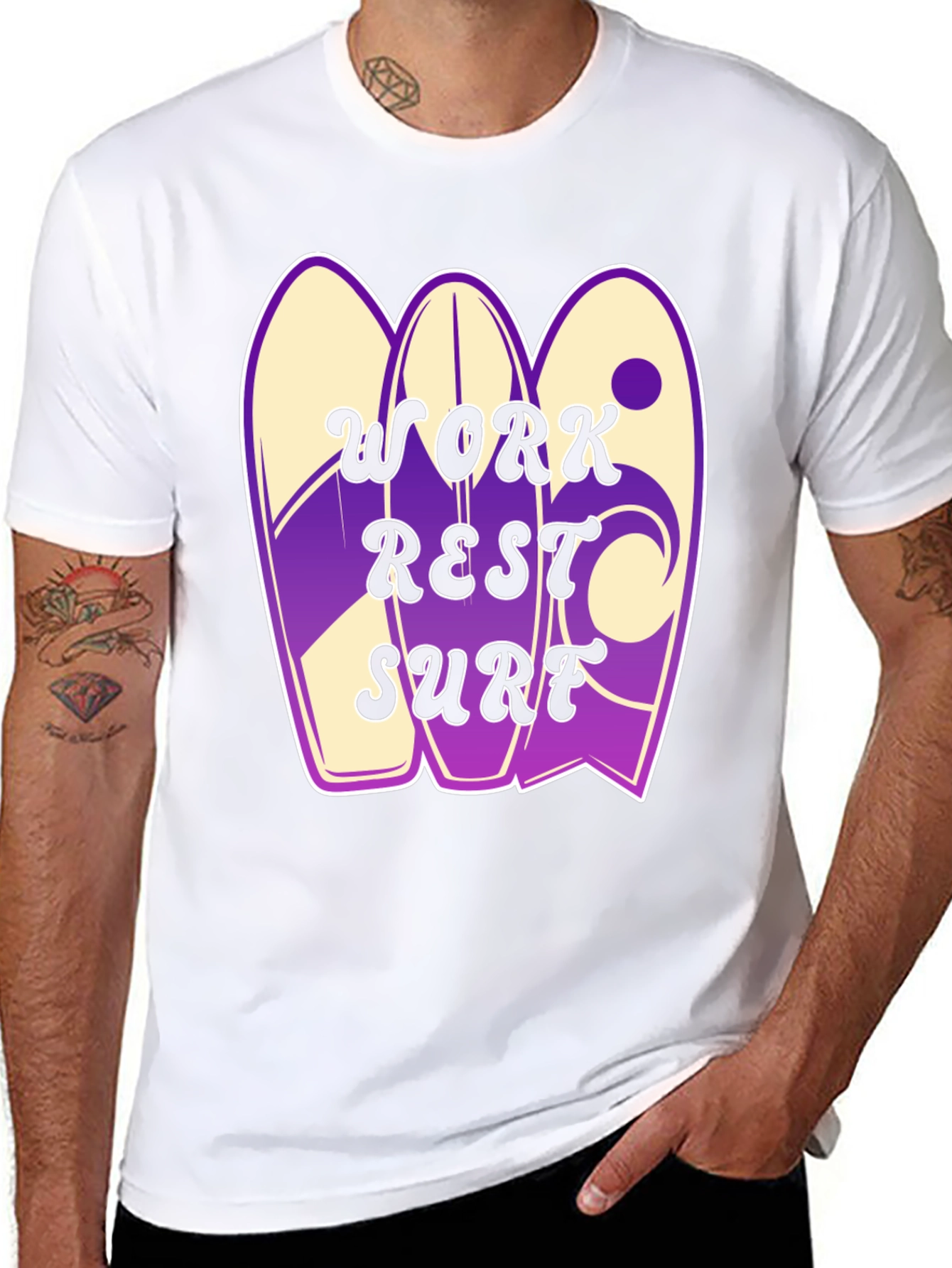 Work Rest Surf Graphic Tee - Black