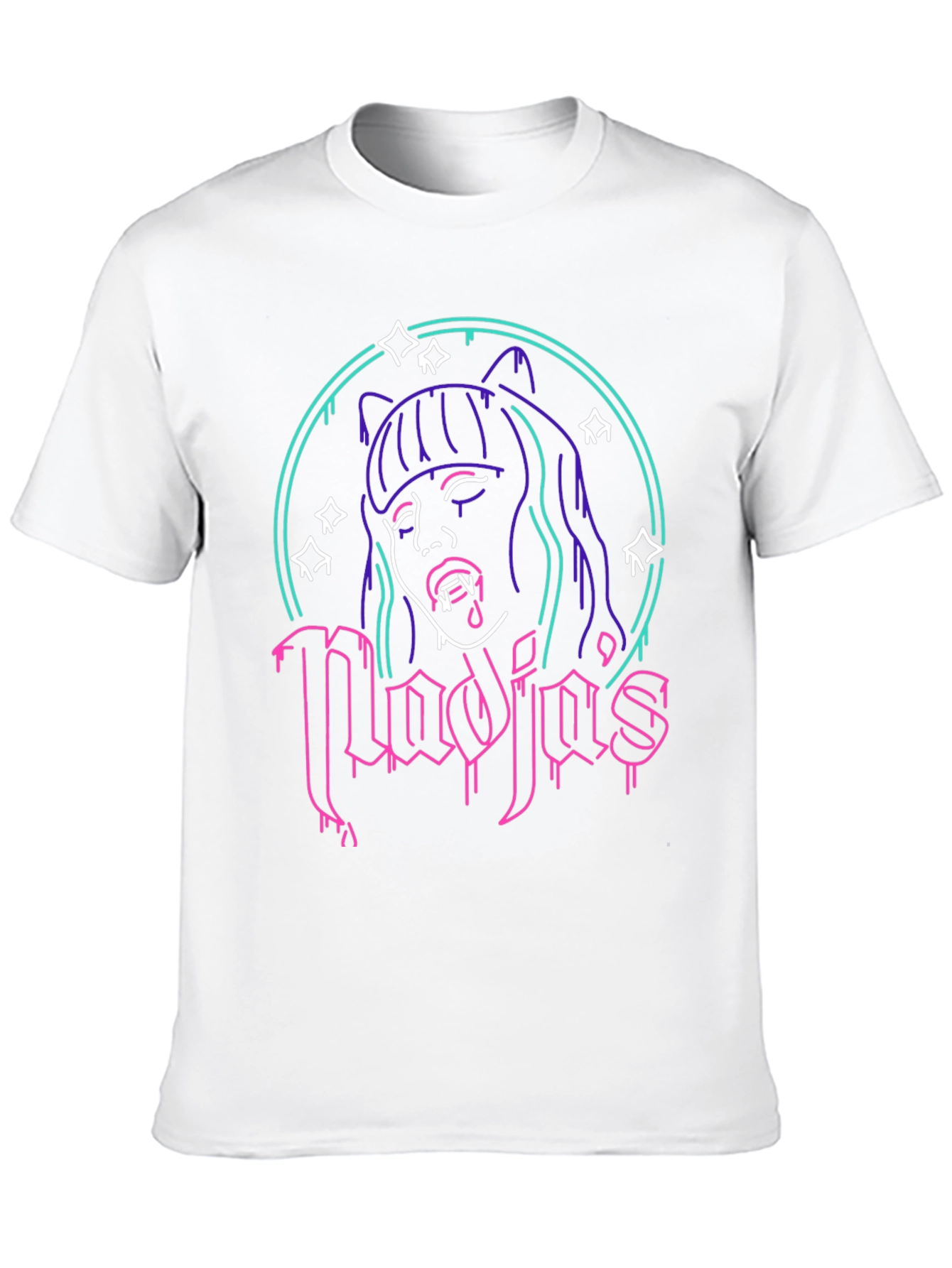 Nadja Vampire Neon Graphic T-Shirt - Black