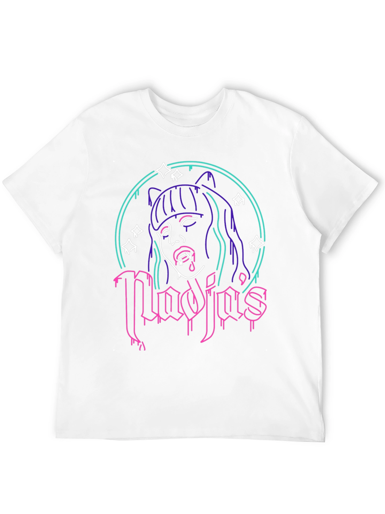 Nadja Vampire Neon Graphic T-Shirt - Black