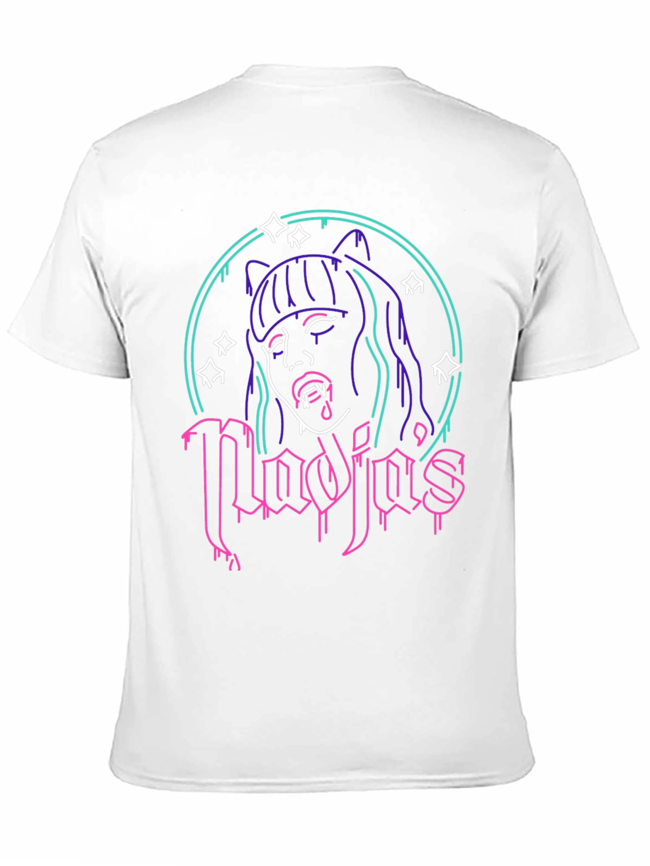 Nadja Vampire Neon Graphic T-Shirt - Black