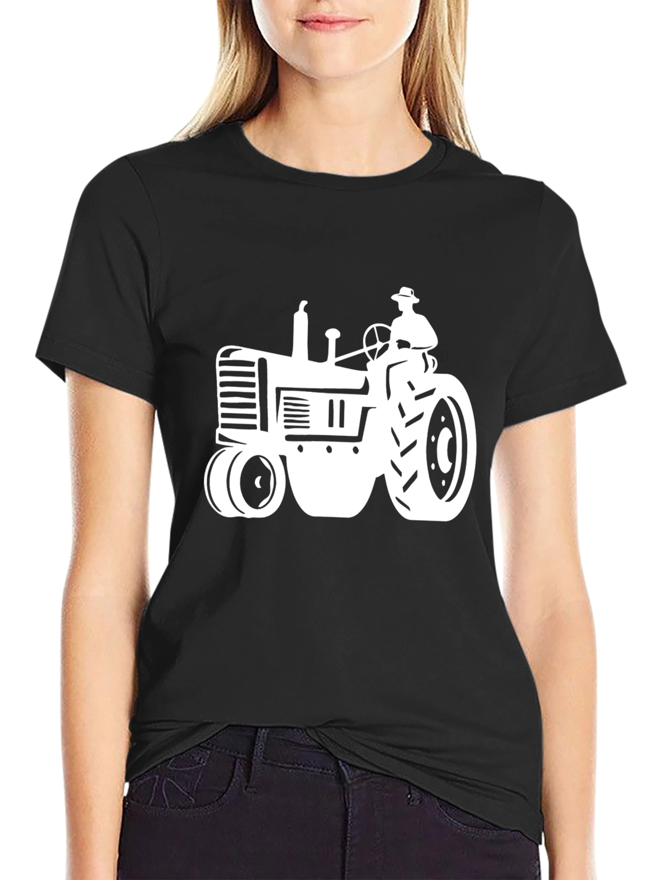 Black Tractor Graphic Tee - Farm Life Style