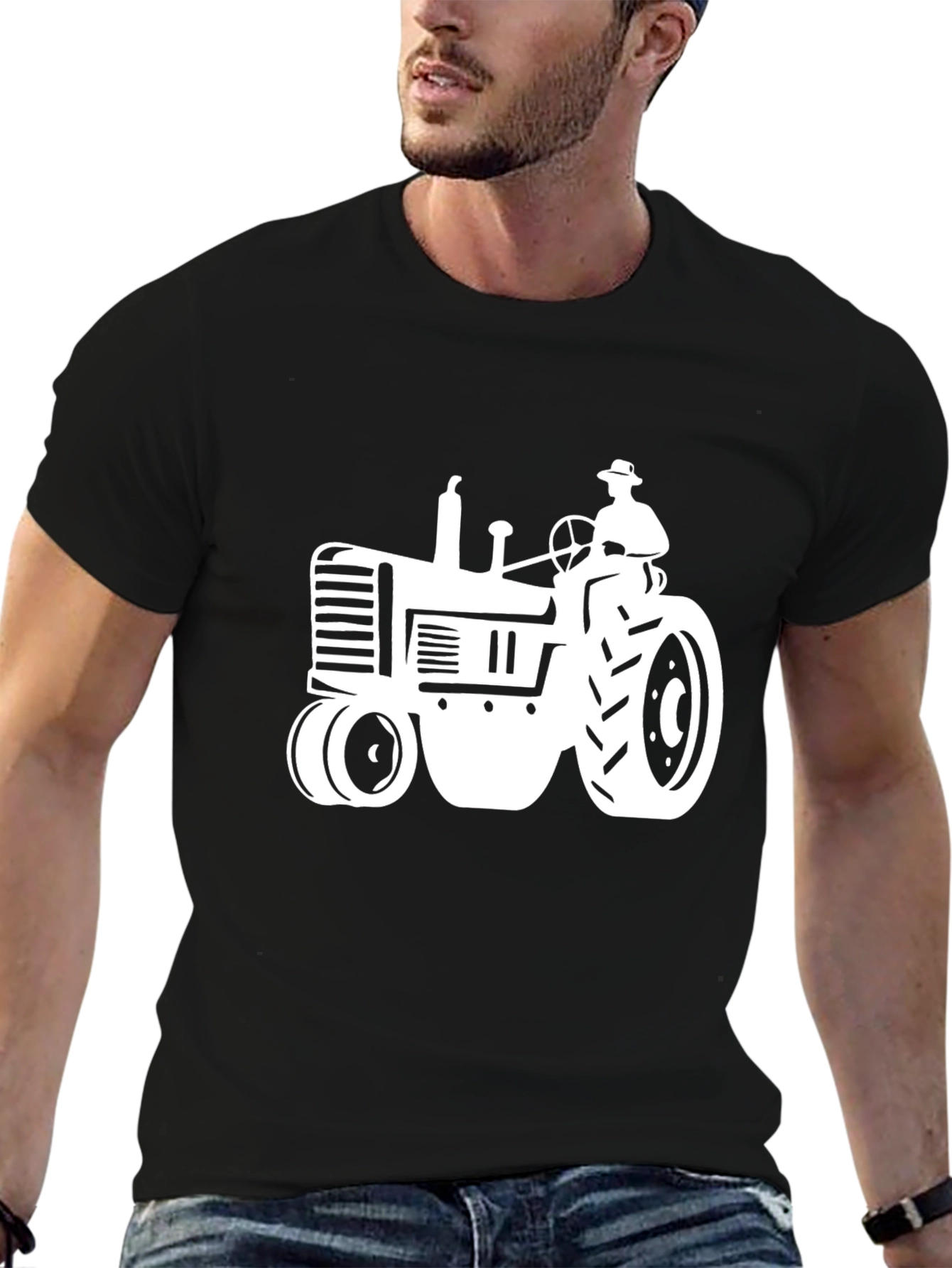 Black Tractor Graphic Tee - Farm Life Style