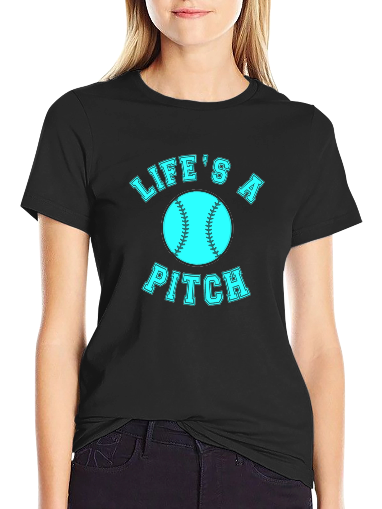 Lifes a Pitch Baseball T-Shirt