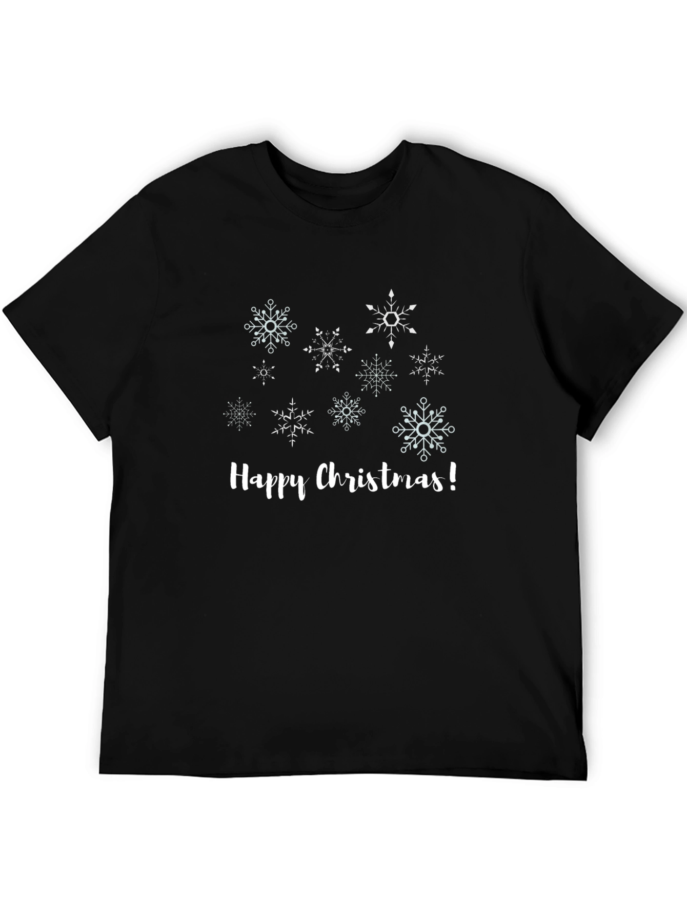 Happy Christmas Snowflake Graphic T-Shirt
