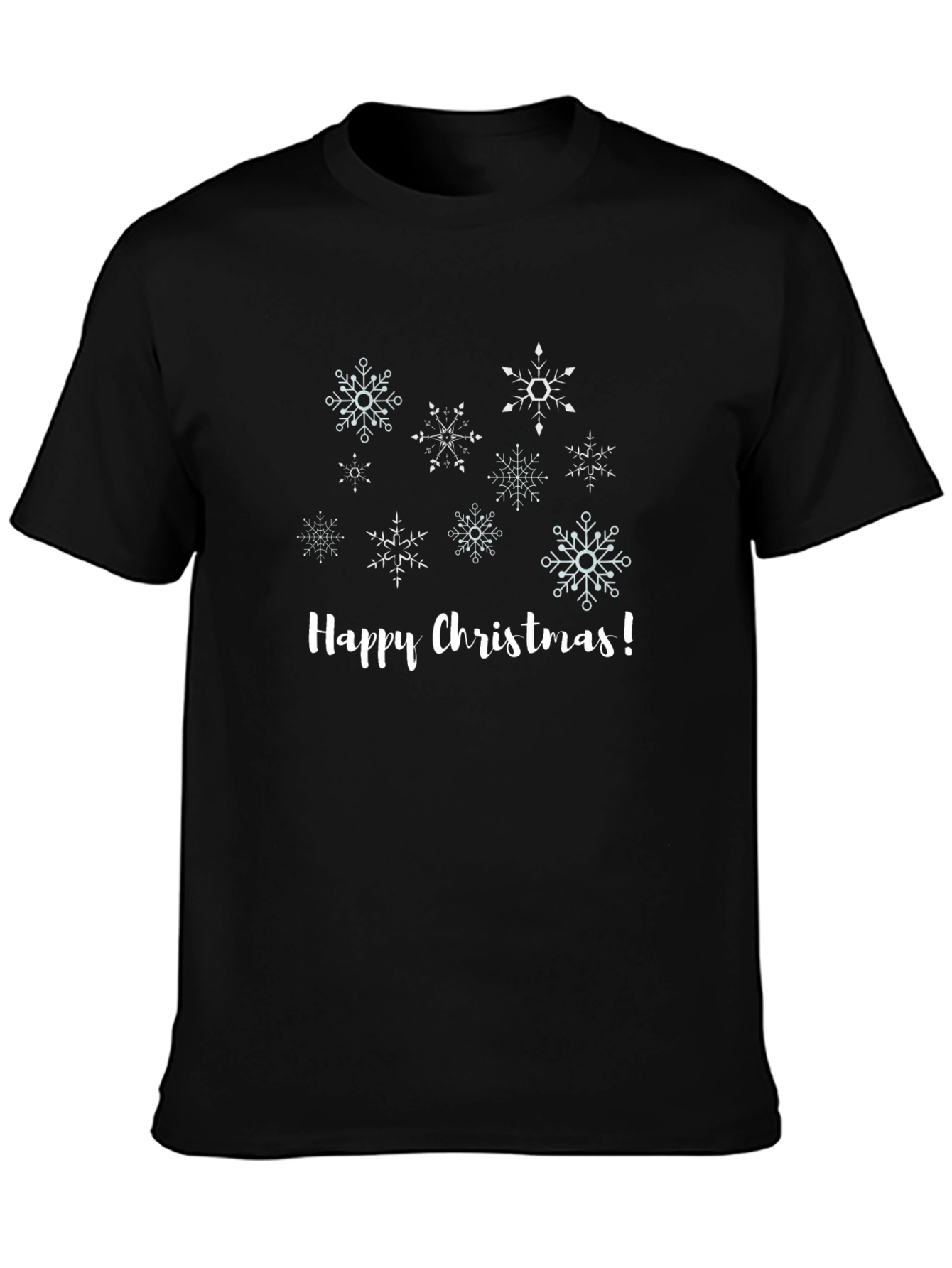 Happy Christmas Snowflake Graphic T-Shirt