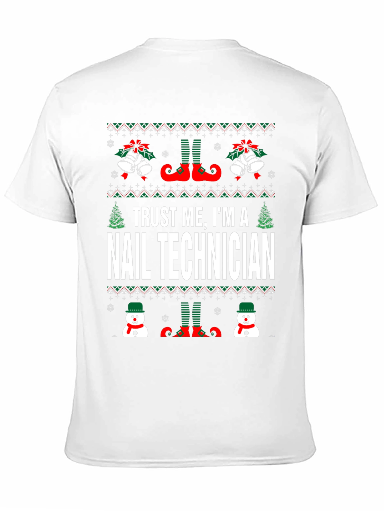 Nail Technician Ugly Christmas T-Shirt