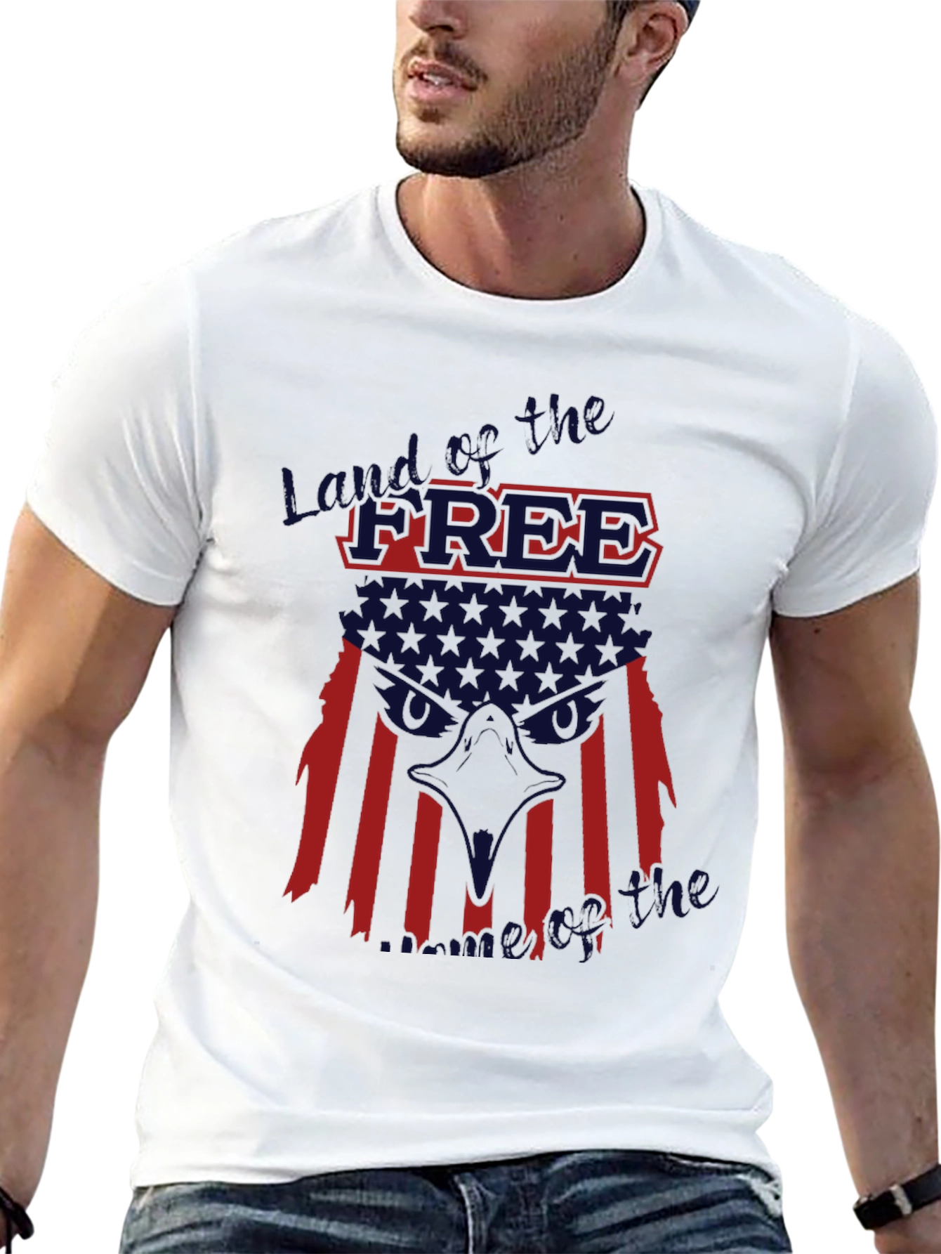 Land of the Free T-Shirt Patriotic USA Flag