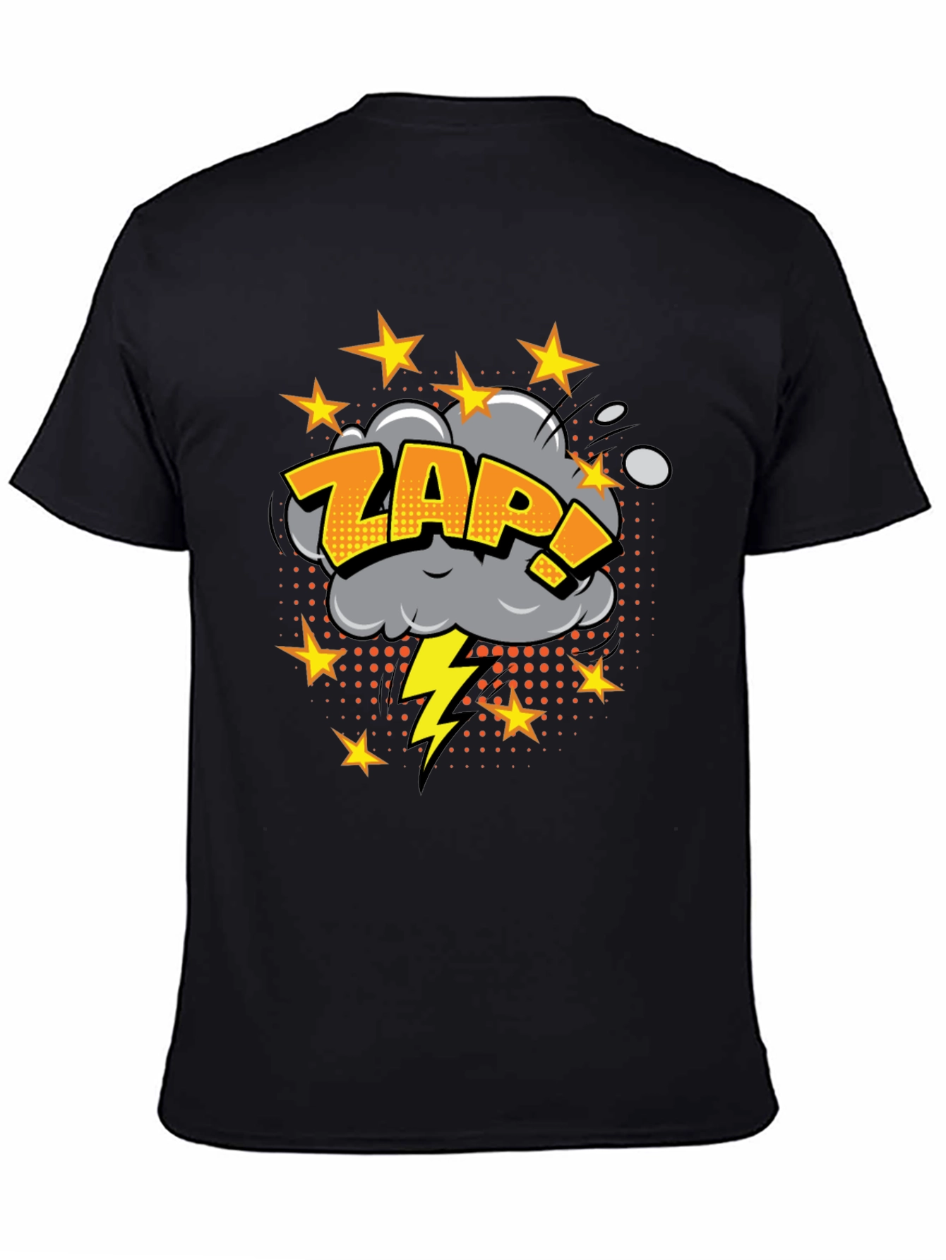 Zap! Graphic Print Black T-Shirt