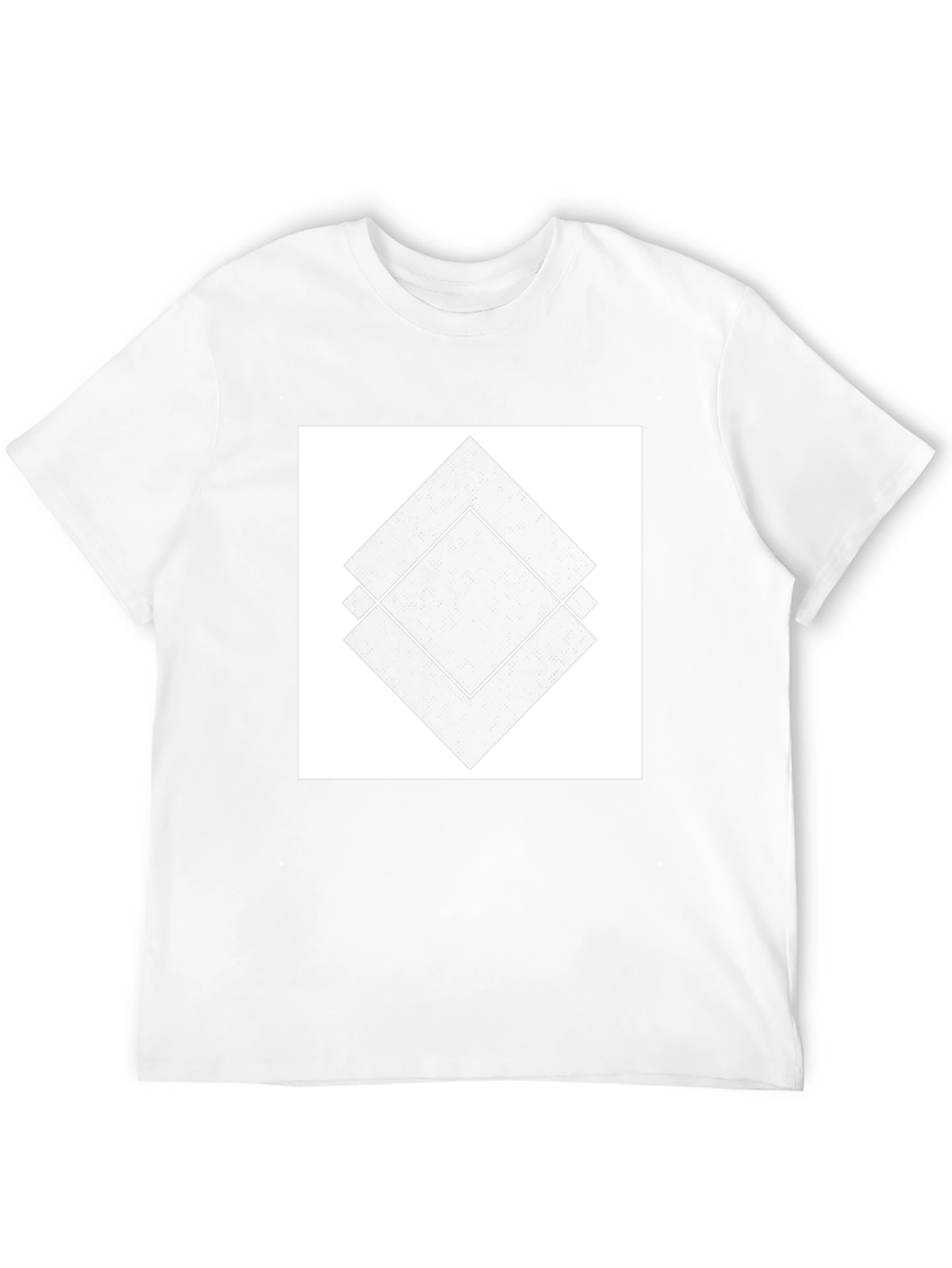 Abstract Diamond Design Black T-Shirt
