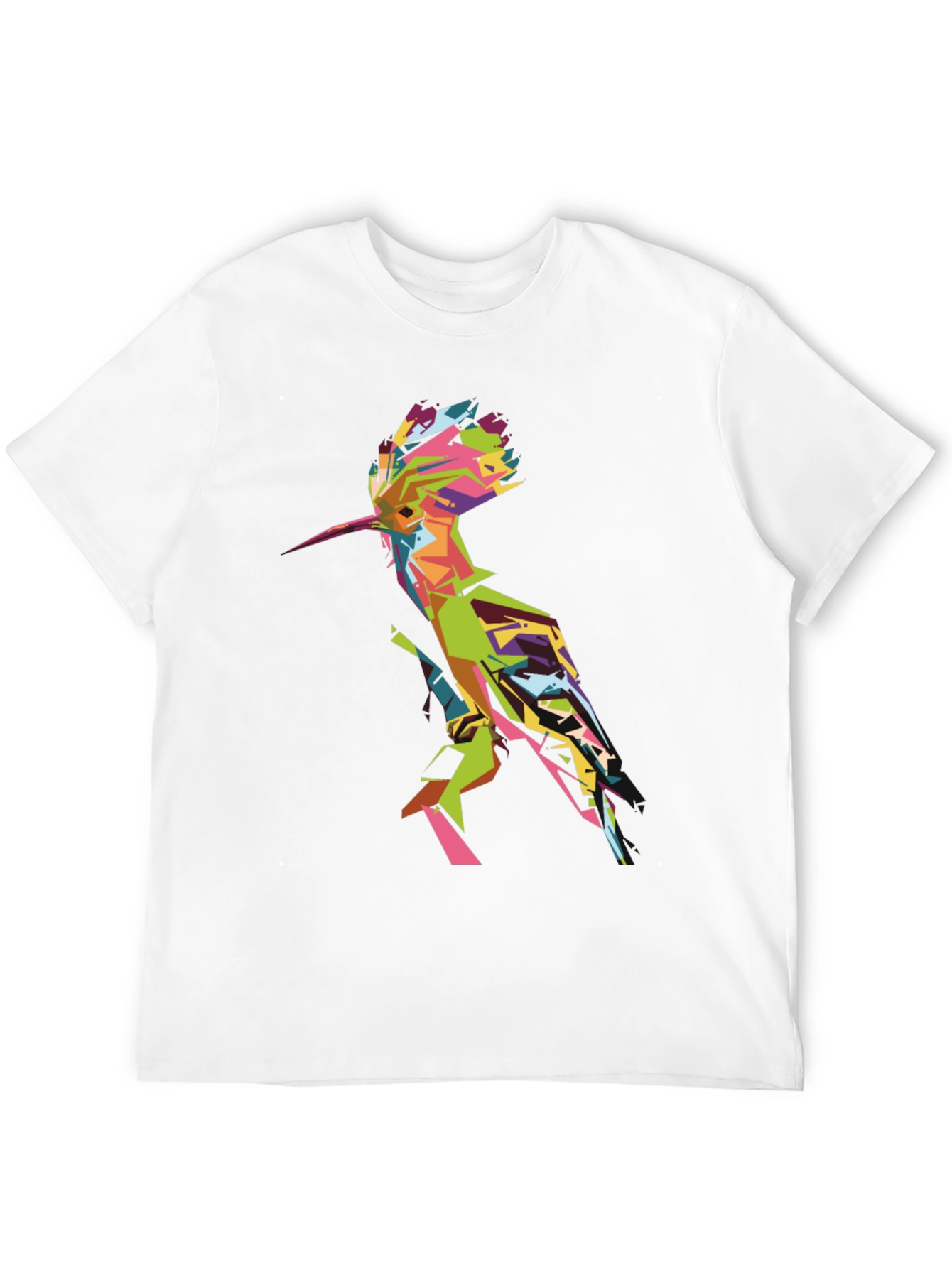Geometric Bird Graphic Tee - Mens Black T-Shirt