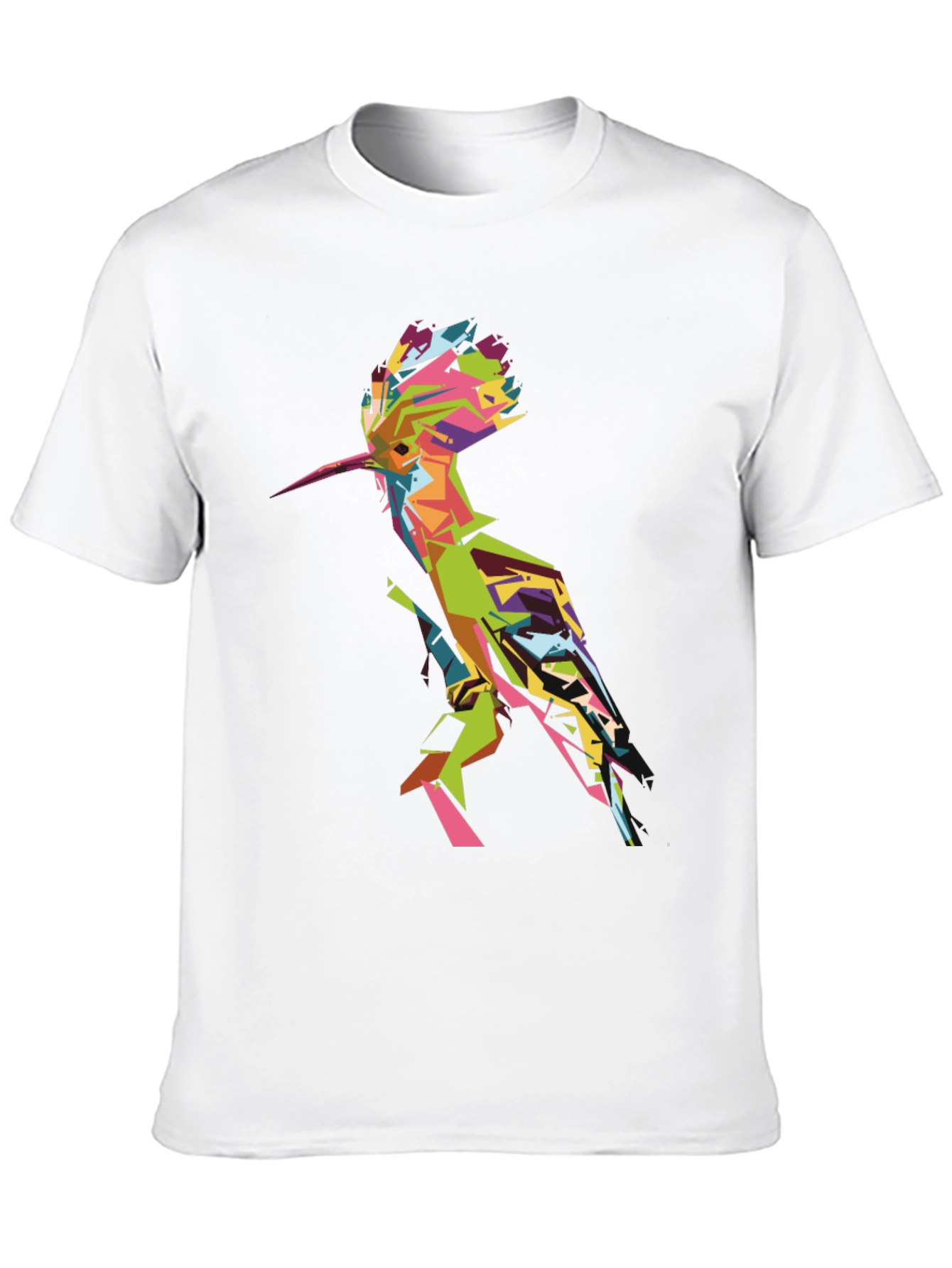 Geometric Bird Graphic Tee - Mens Black T-Shirt