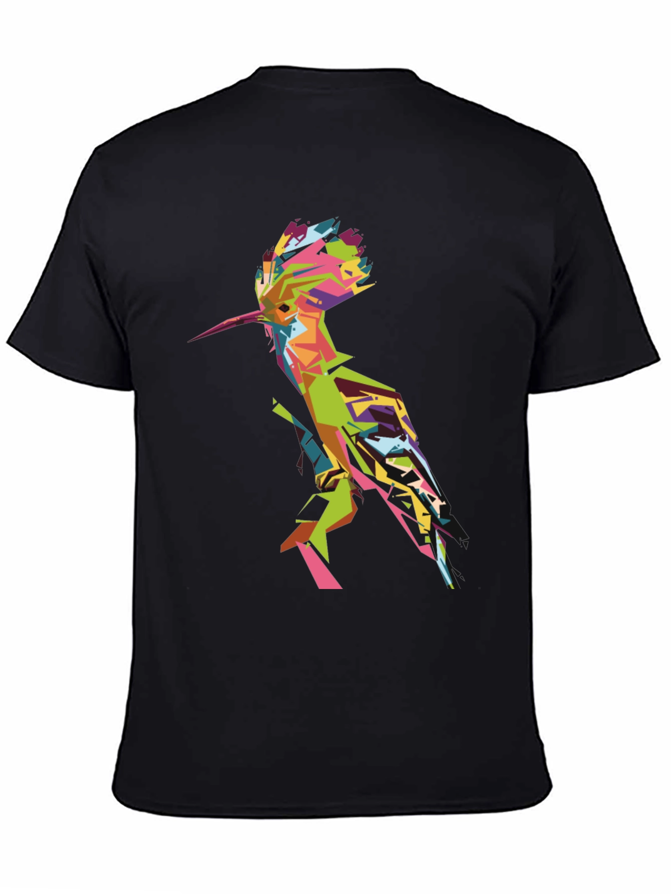 Geometric Bird Graphic Tee - Mens Black T-Shirt