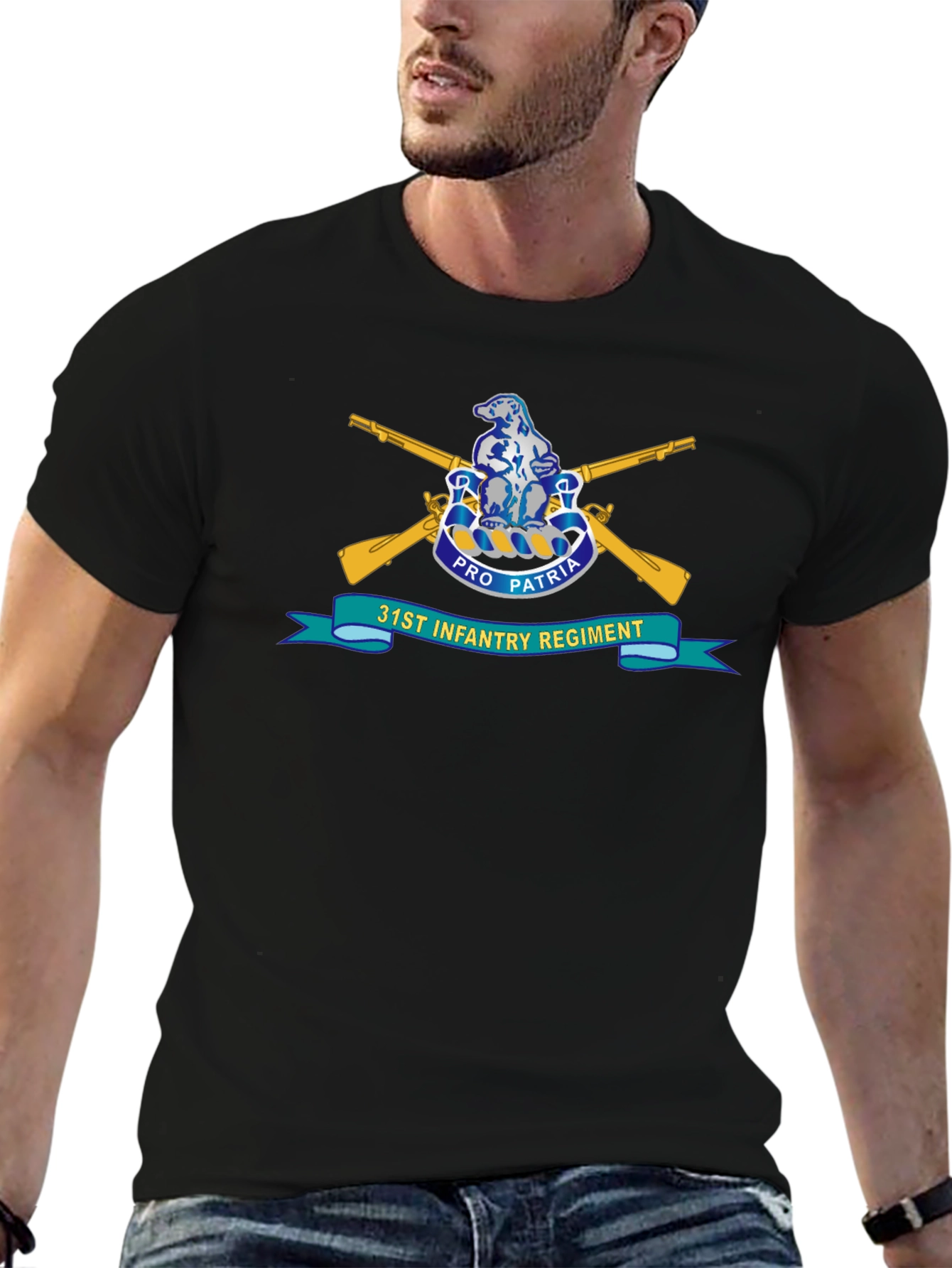 31st Infantry Regiment T-Shirt - Black