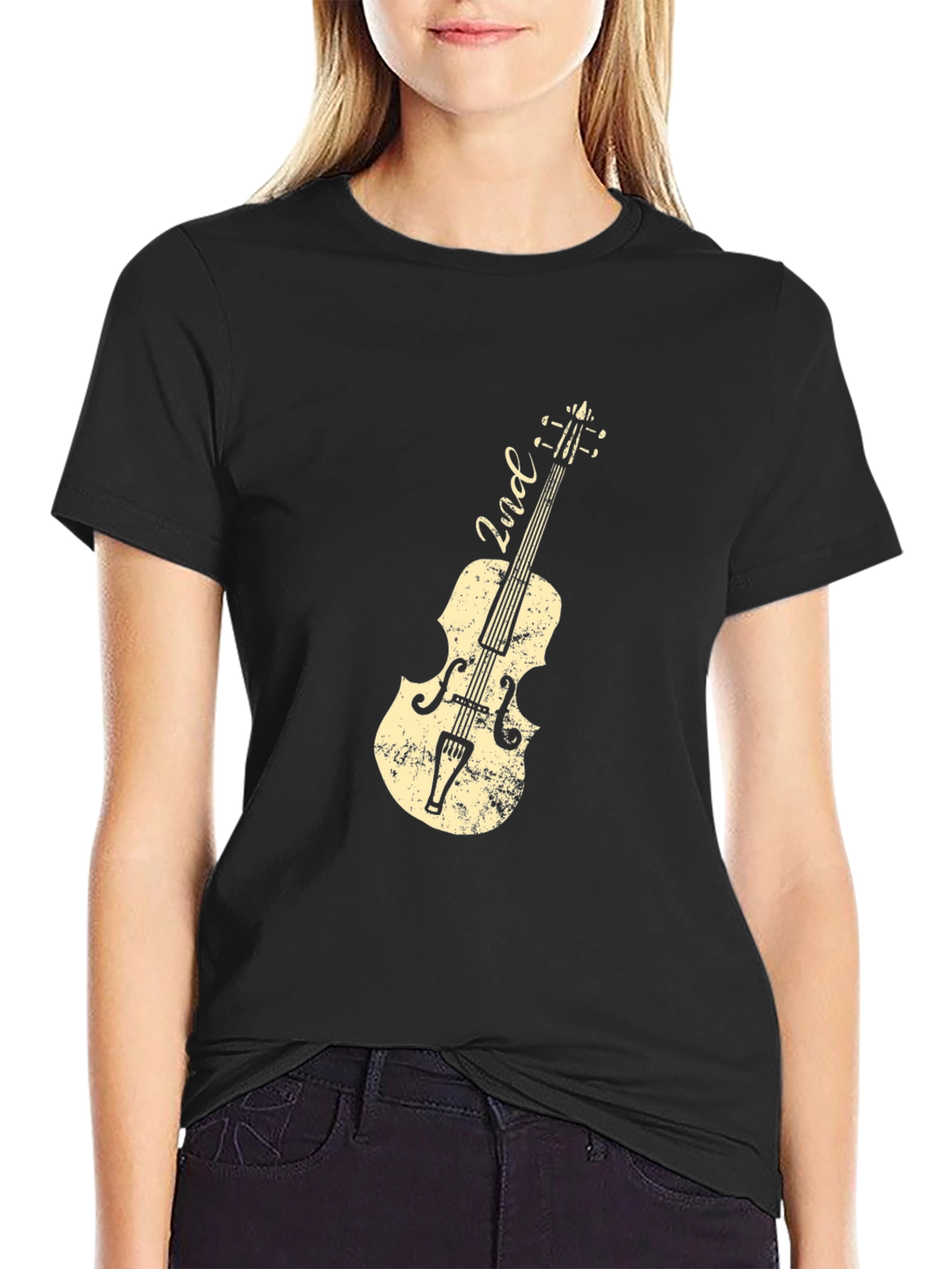 2nd Fiddle Black Graphic Tee