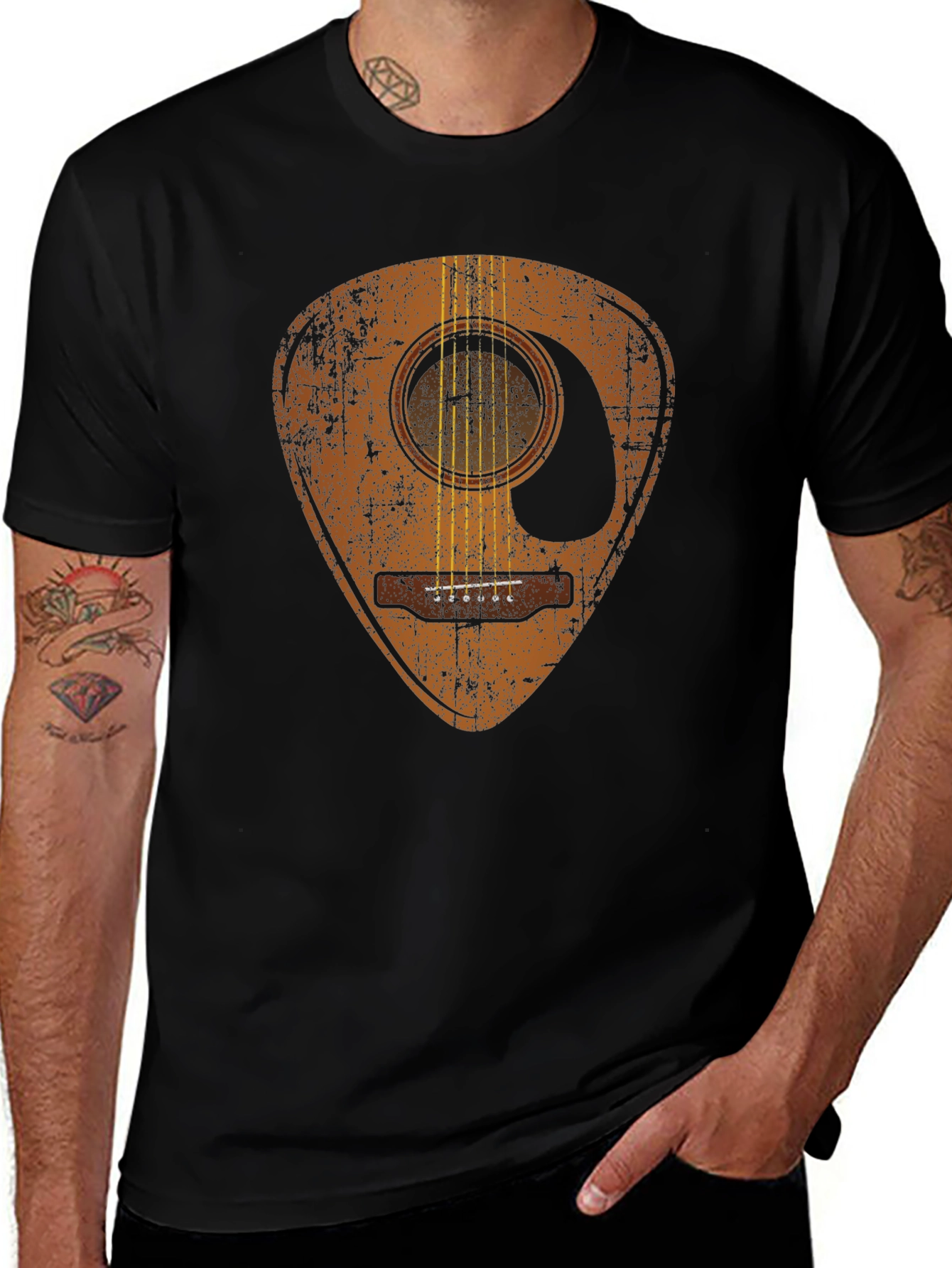 Guitar Pick Acoustic Graphic Tee