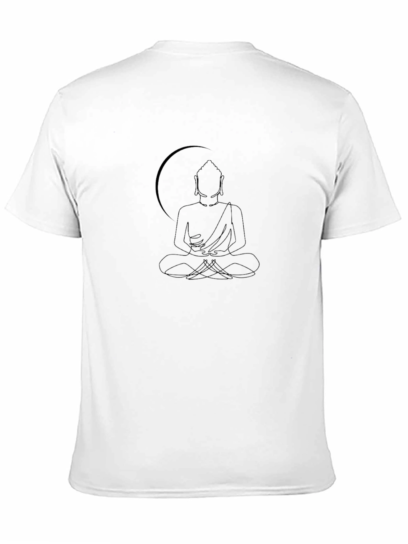 Buddha Silhouette Black T-Shirt