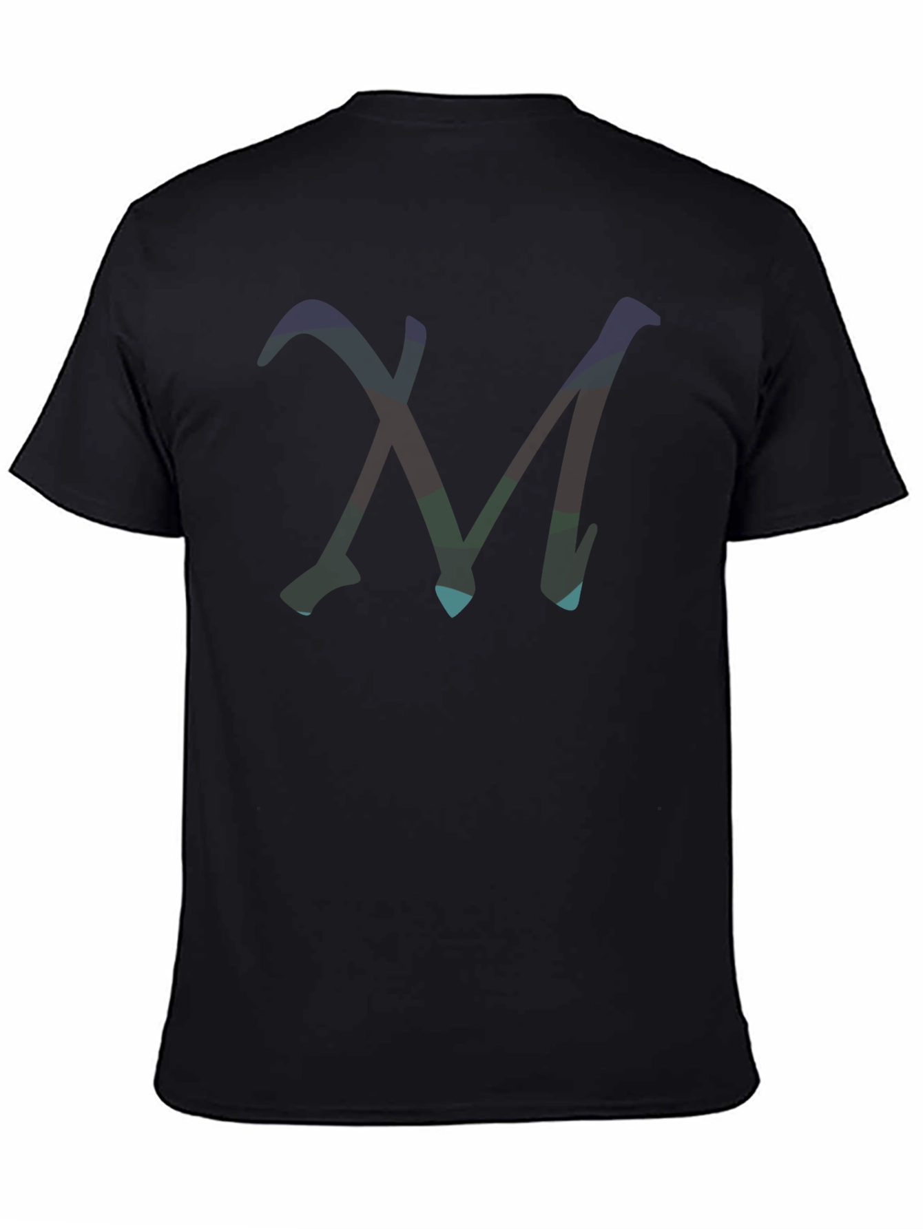 Abstract M Graphic Tee - Modern Black T-Shirt
