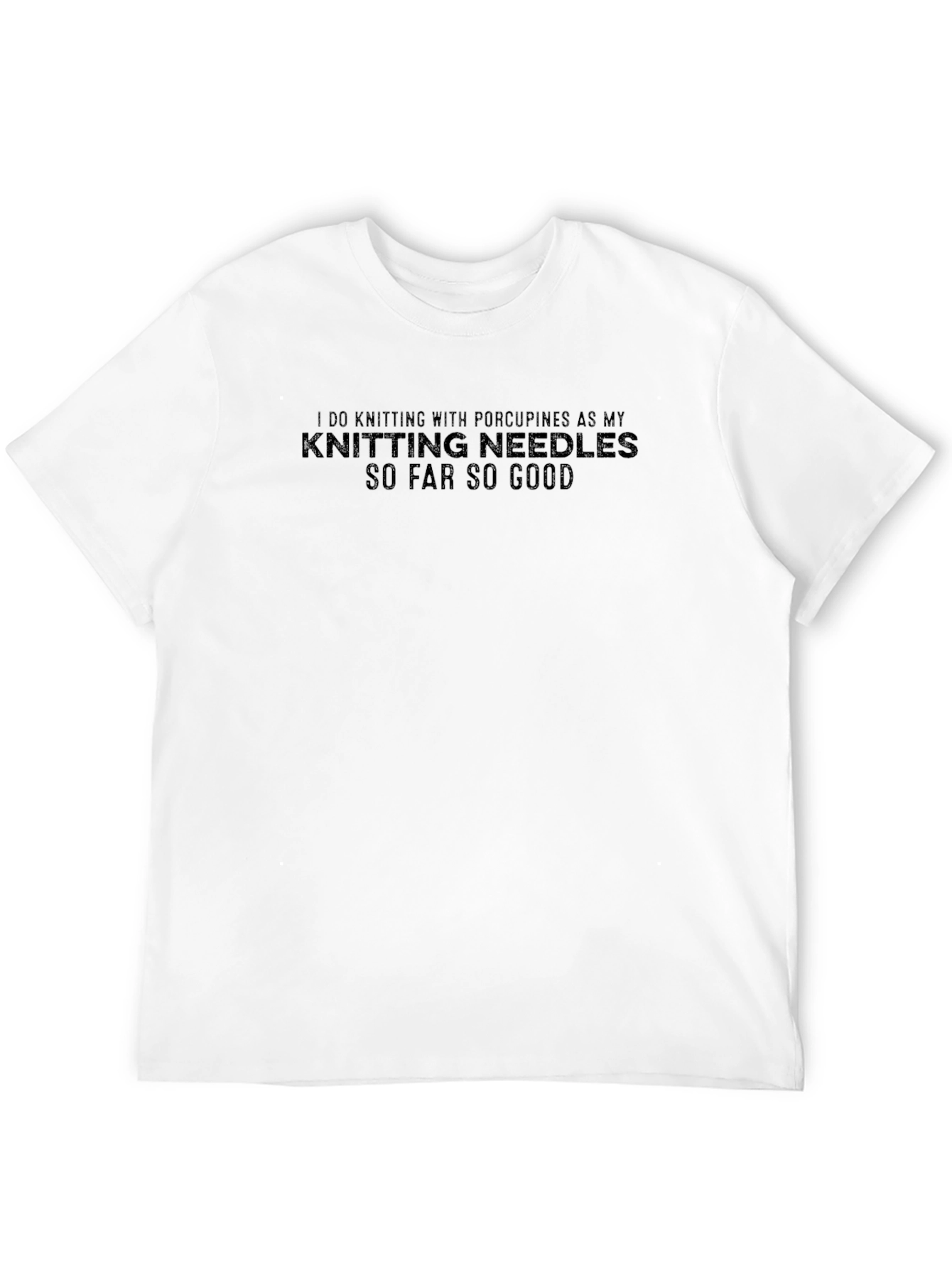 Knitting with Porcupines T-Shirt - Unique Novelty Tee