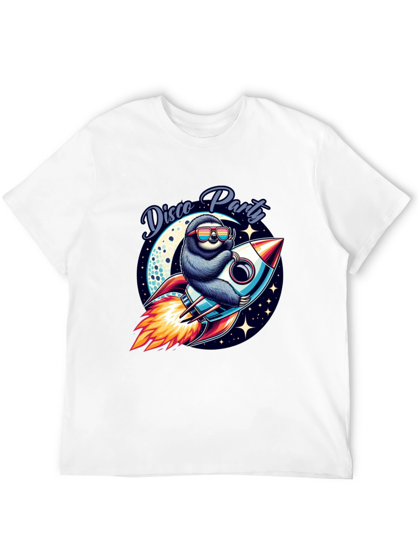 Disco Sloth Rocket Graphic Tee