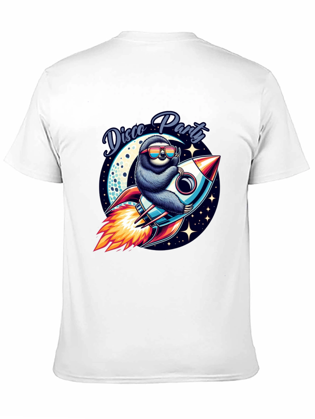 Disco Sloth Rocket Graphic Tee