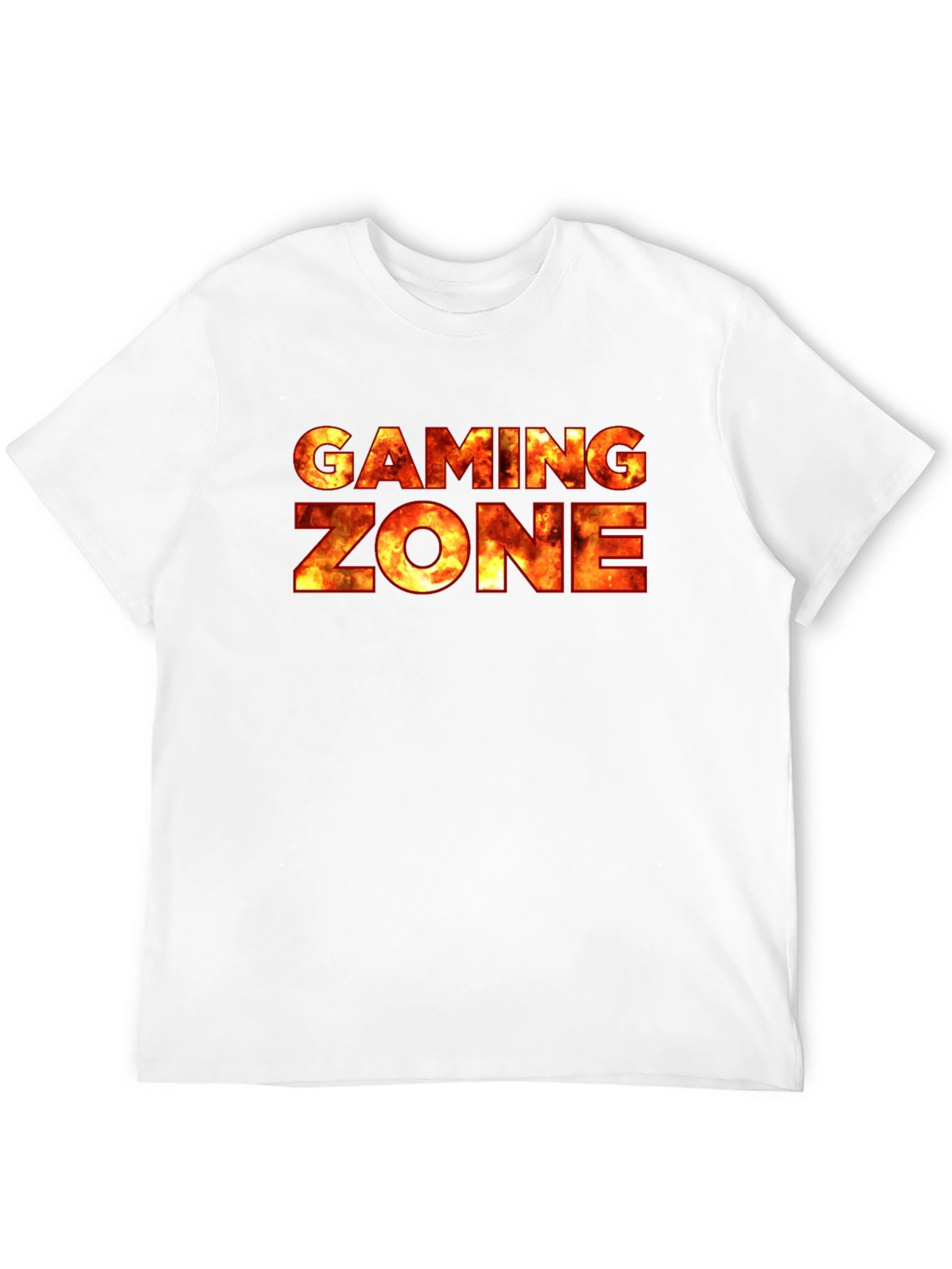 Gaming Zone Black T-Shirt - Fiery Gamer Style