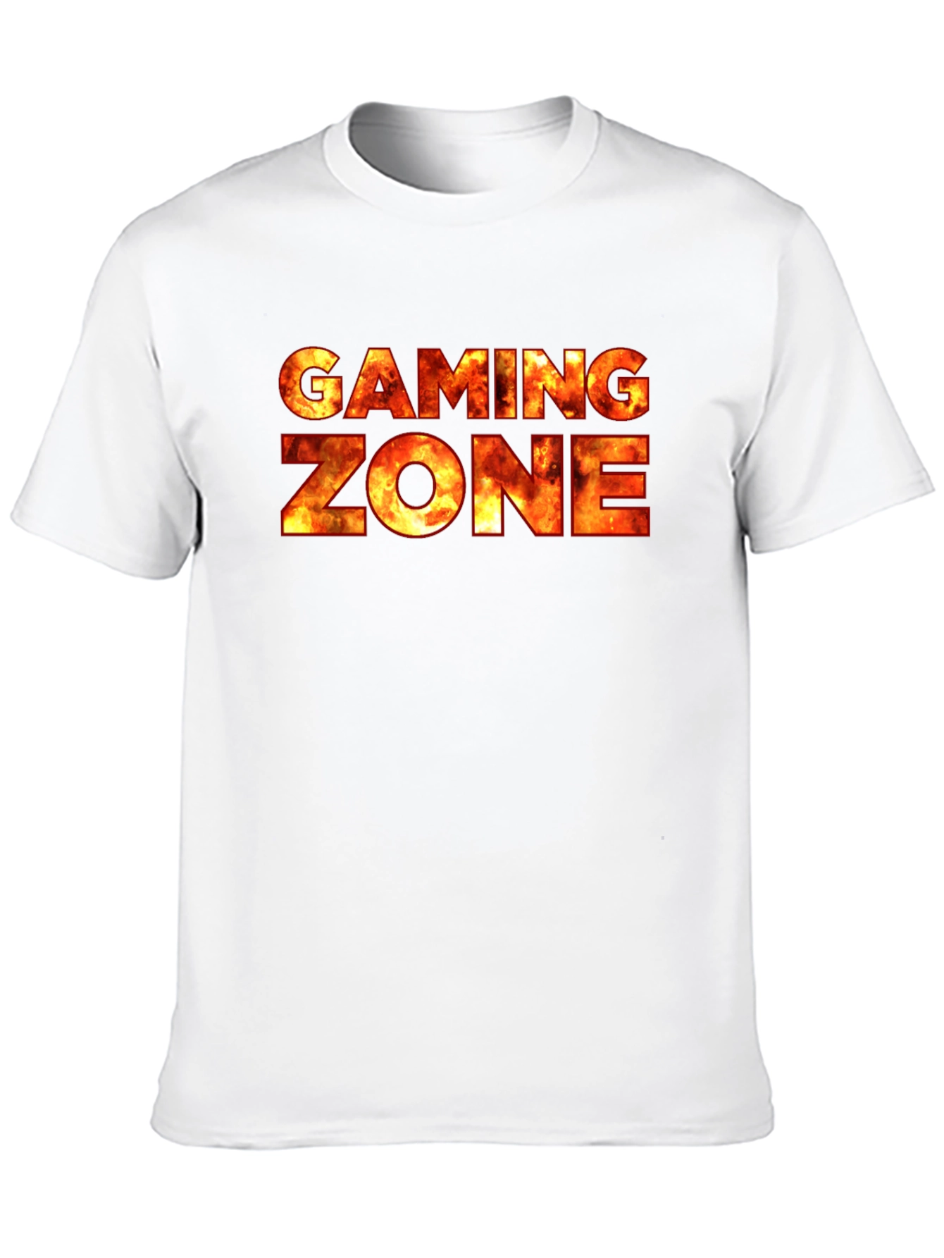 Gaming Zone Black T-Shirt - Fiery Gamer Style