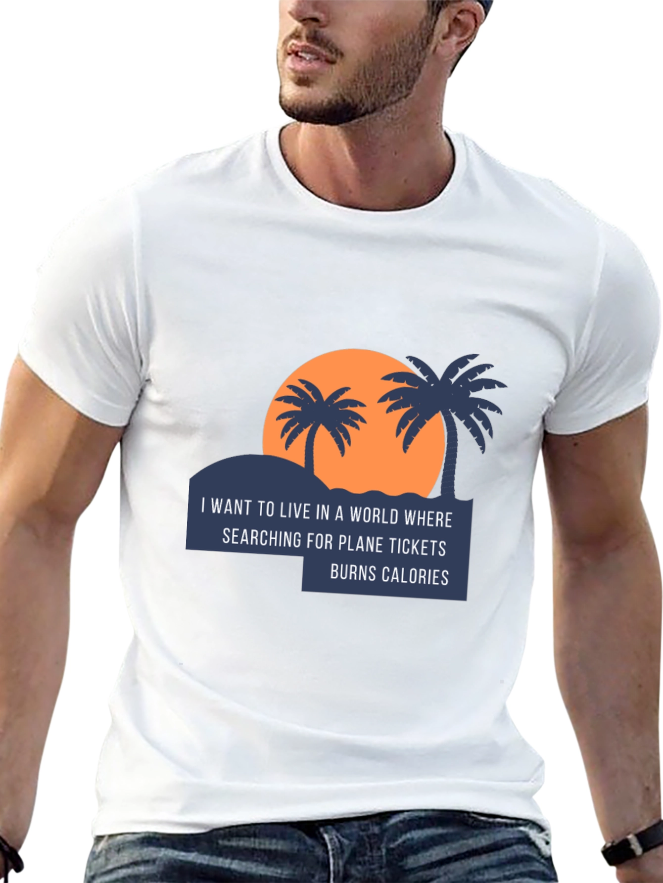 Funny Travel T-Shirt - Plane Tickets Burn Calories