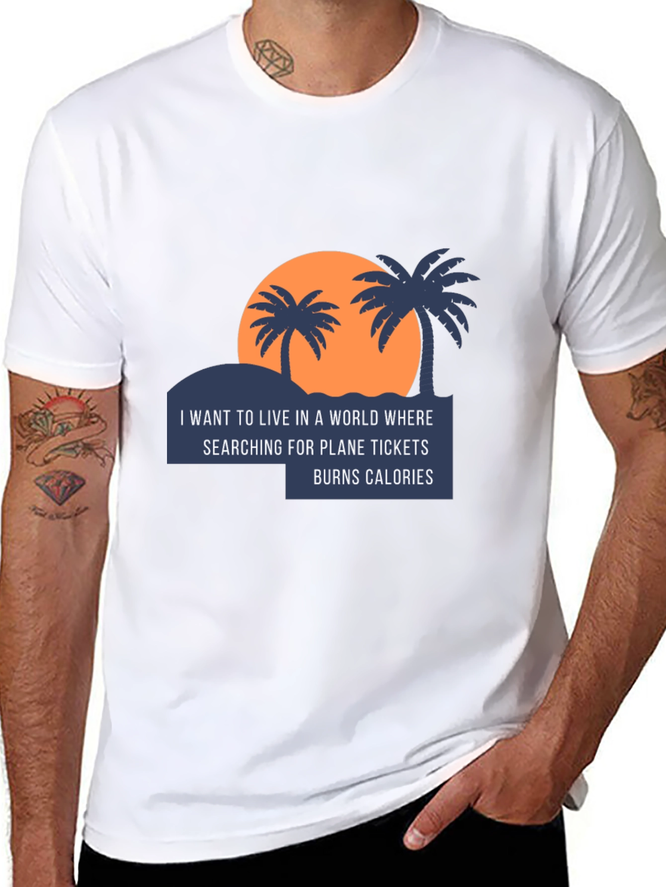 Funny Travel T-Shirt - Plane Tickets Burn Calories