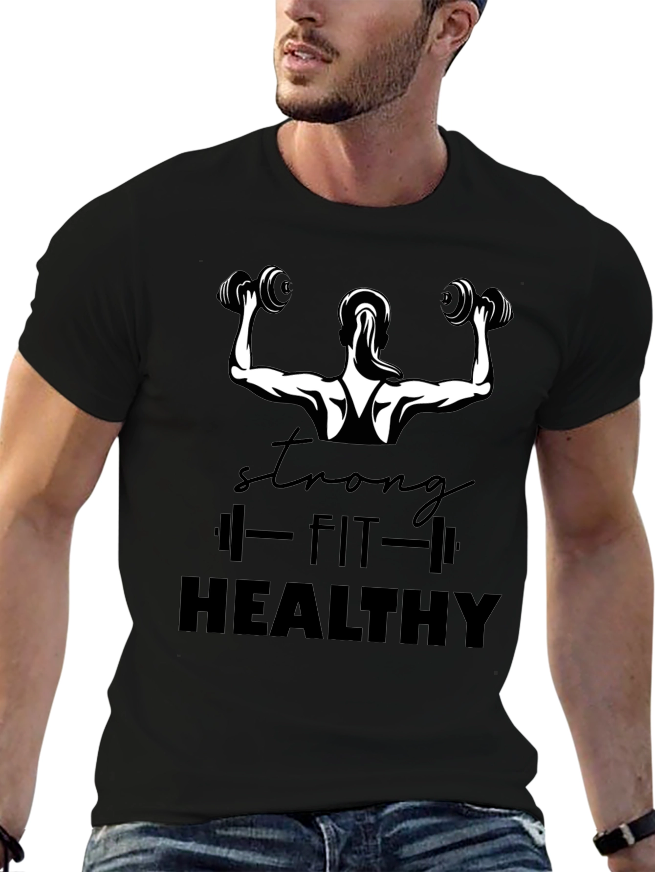 Strong Fit Healthy Workout T-Shirt