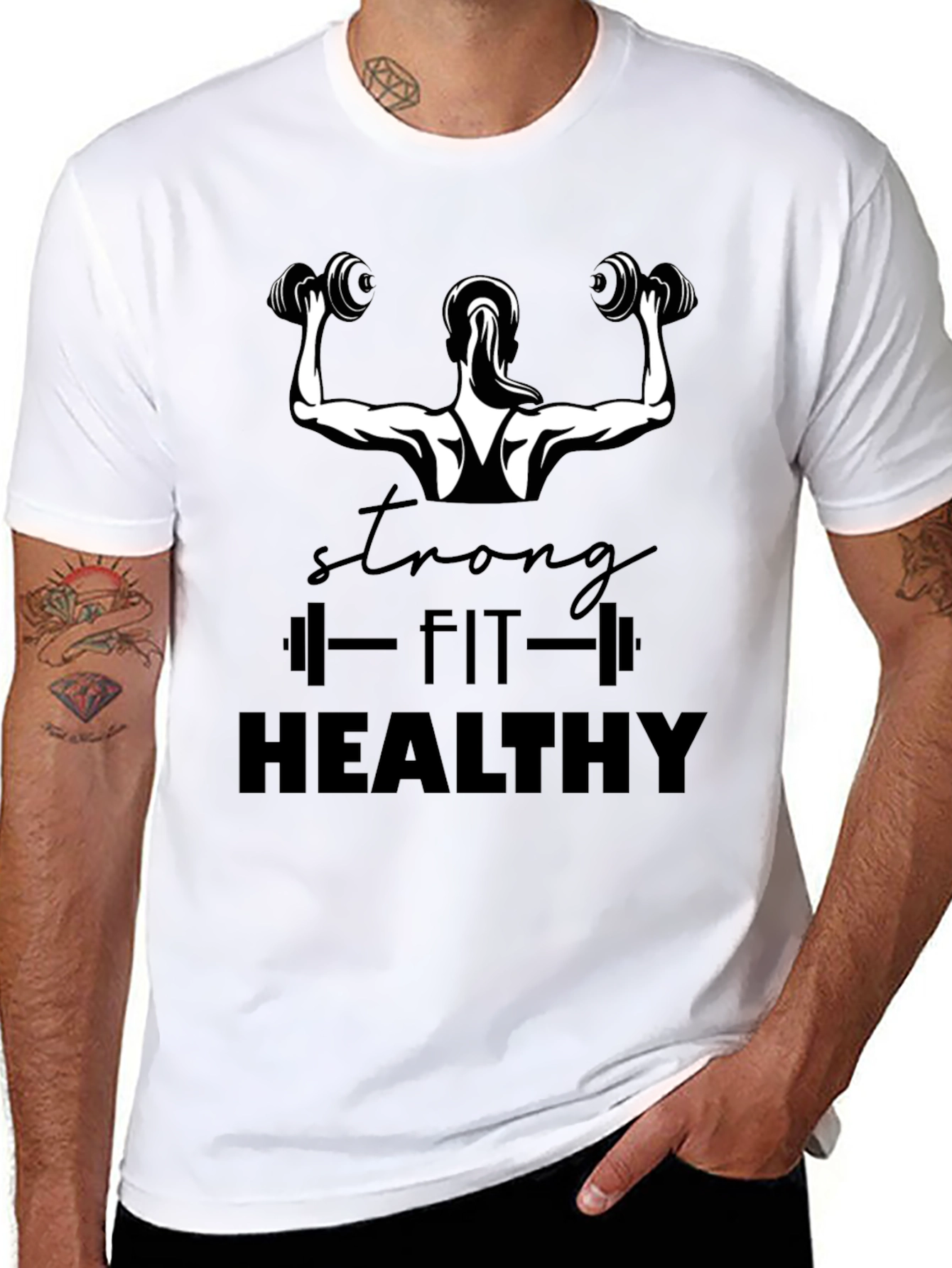 Strong Fit Healthy Workout T-Shirt