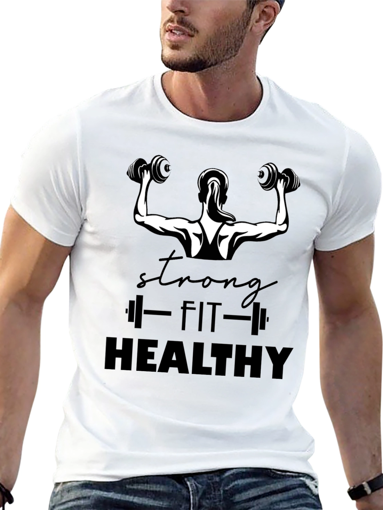 Strong Fit Healthy Workout T-Shirt