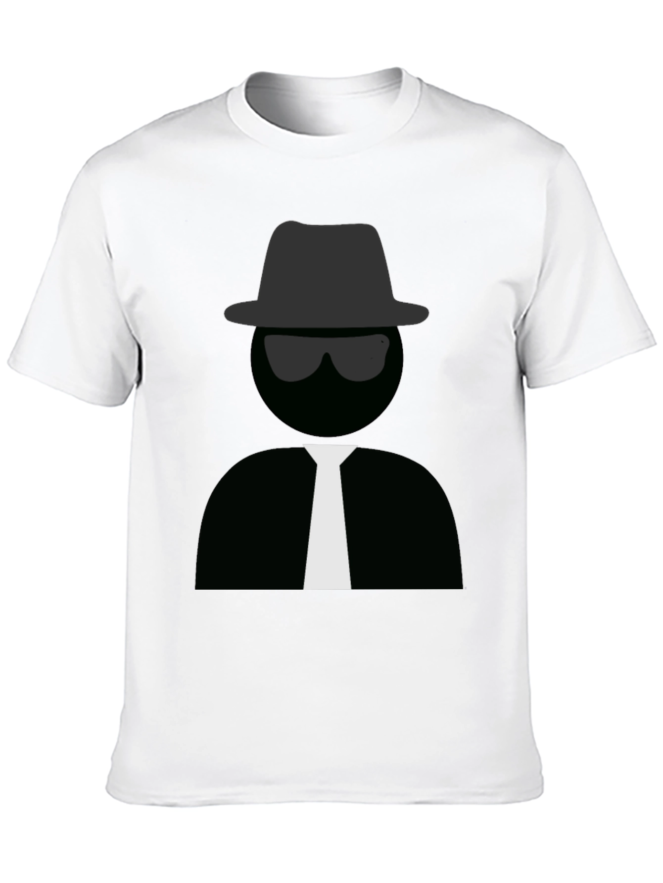 Mens Black T-Shirt with Detective Graphic