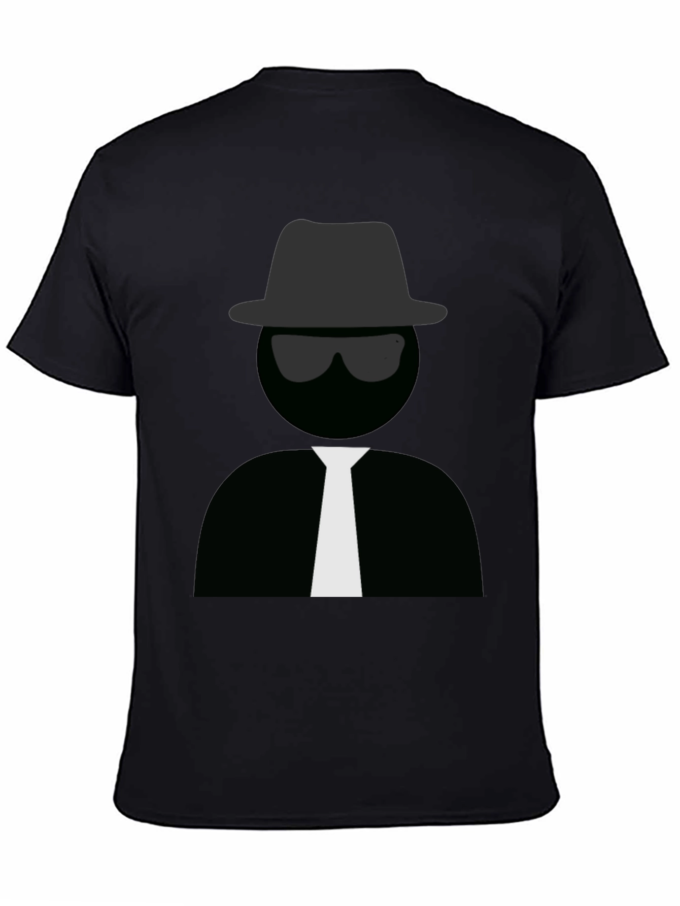 Mens Black T-Shirt with Detective Graphic
