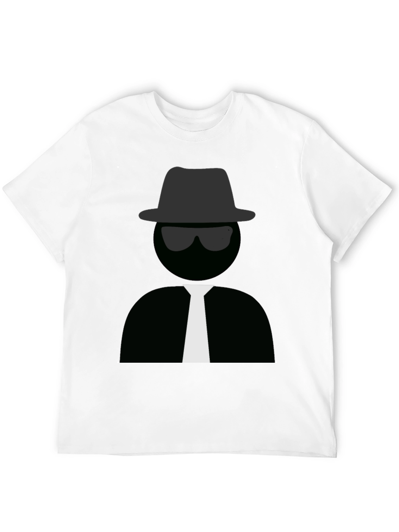 Mens Black T-Shirt with Detective Graphic