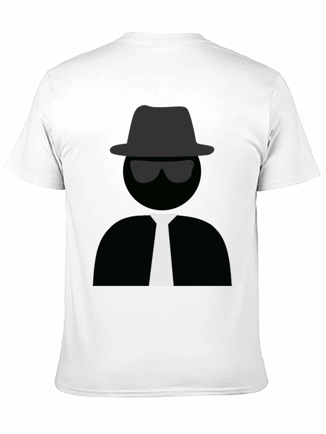 Mens Black T-Shirt with Detective Graphic