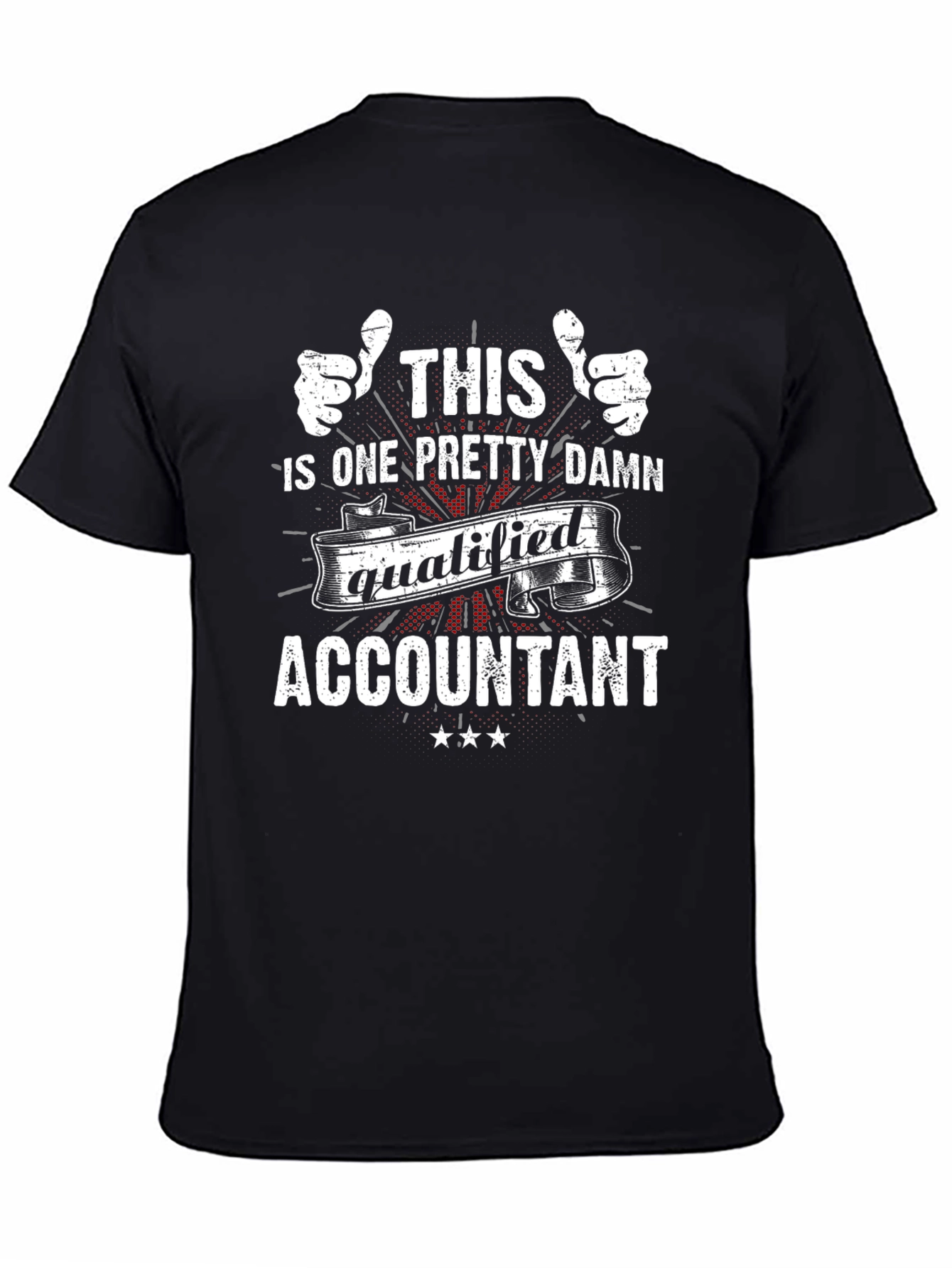 Qualified Accountant Graphic T-Shirt - Black