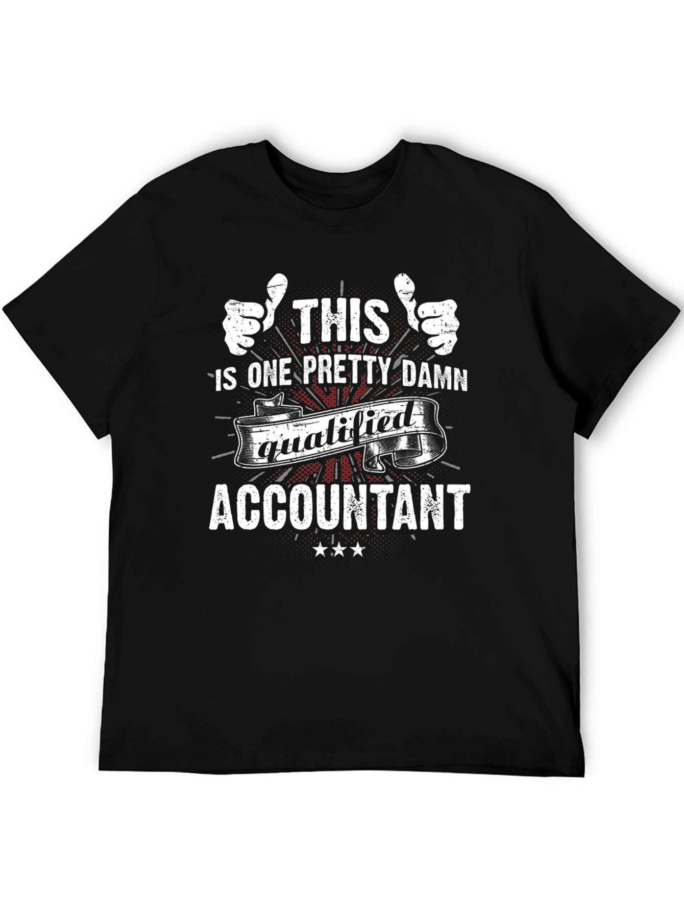 Qualified Accountant Graphic T-Shirt - Black