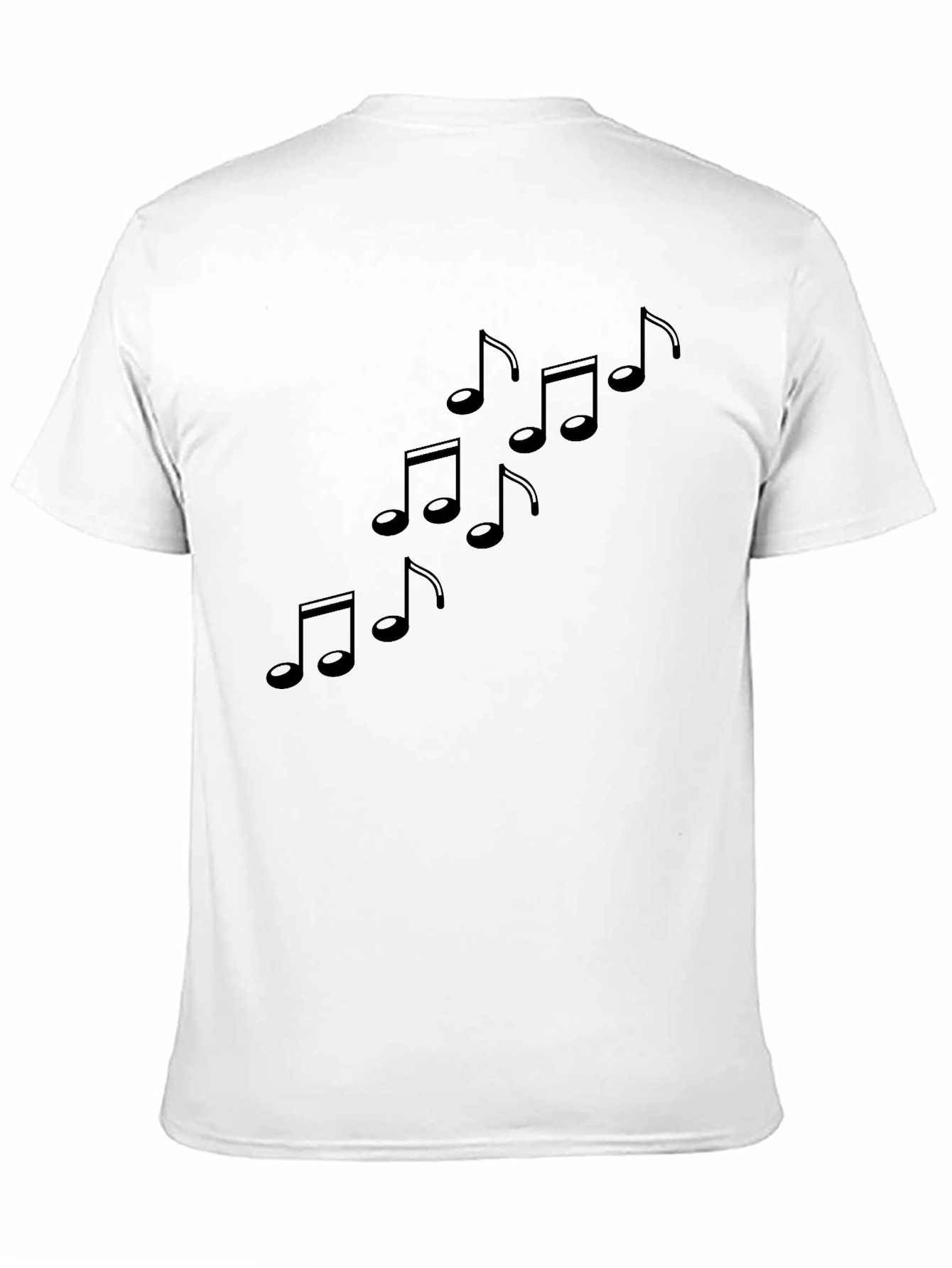 Musical Notes Graphic Black T-Shirt