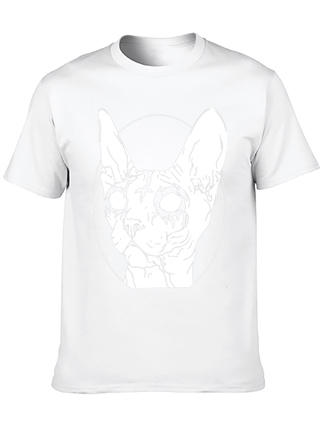 Gothic Cat Graphic T-Shirt - Black Cotton Tee