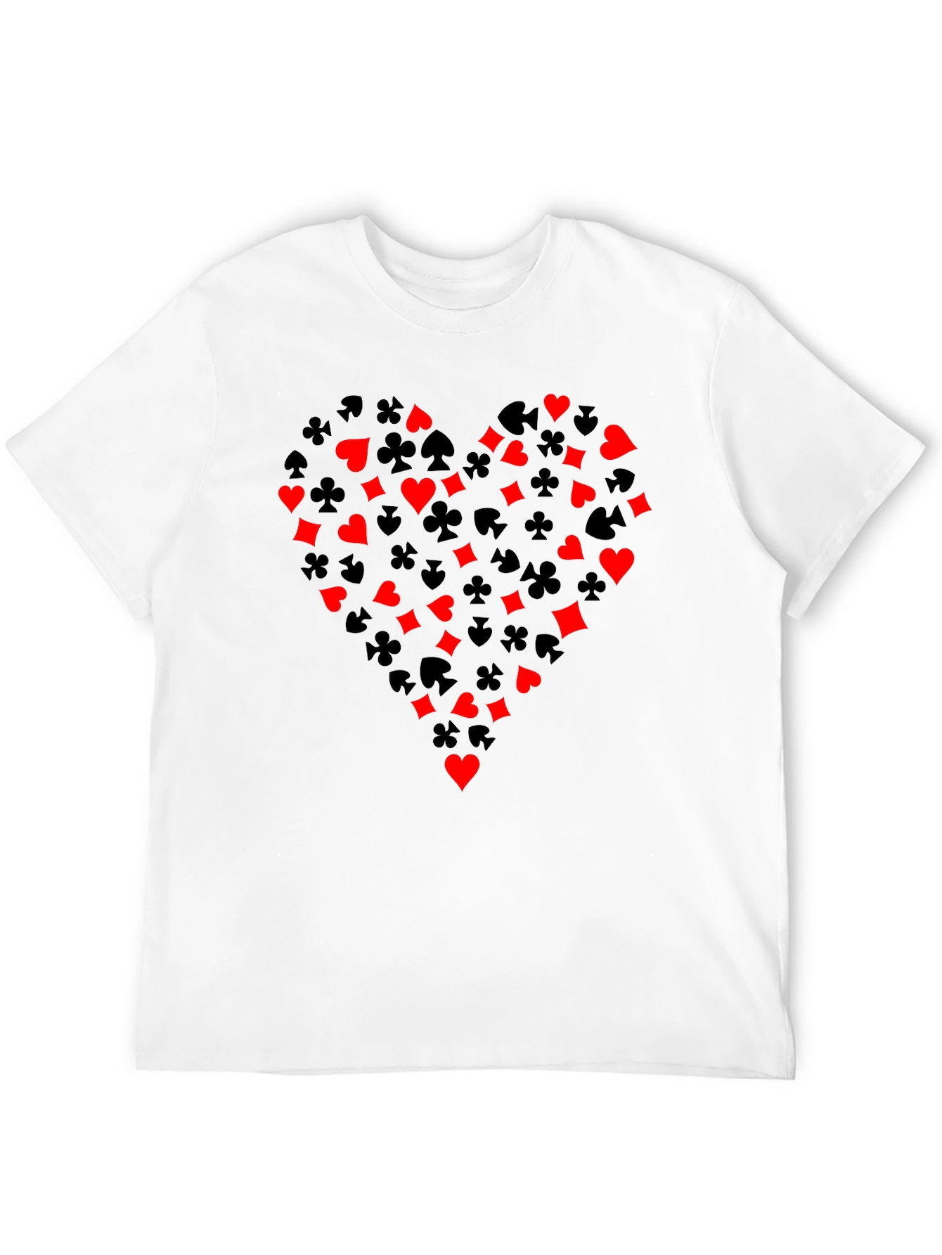 Playing Card Suit Heart Graphic T-Shirt