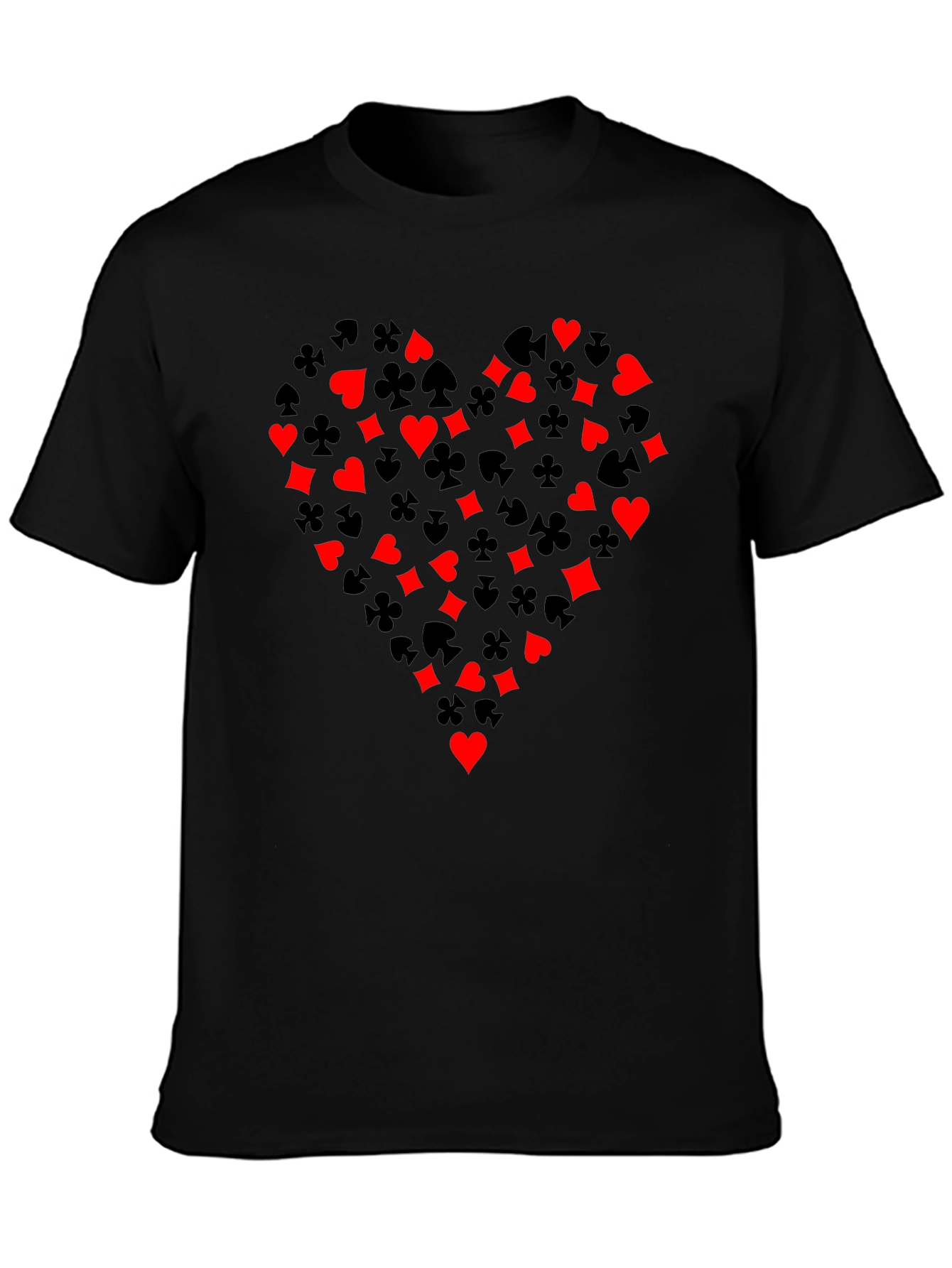 Playing Card Suit Heart Graphic T-Shirt