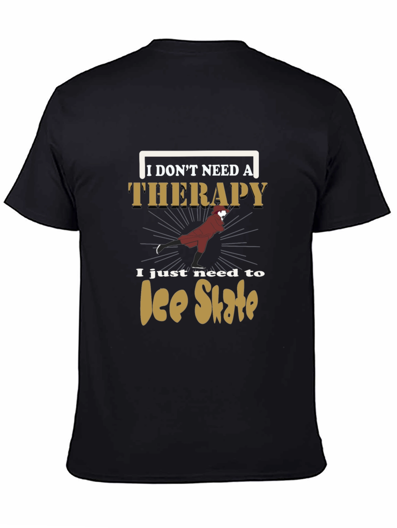 Ice Skate Therapy T-Shirt - Funny Ice Skating Tee