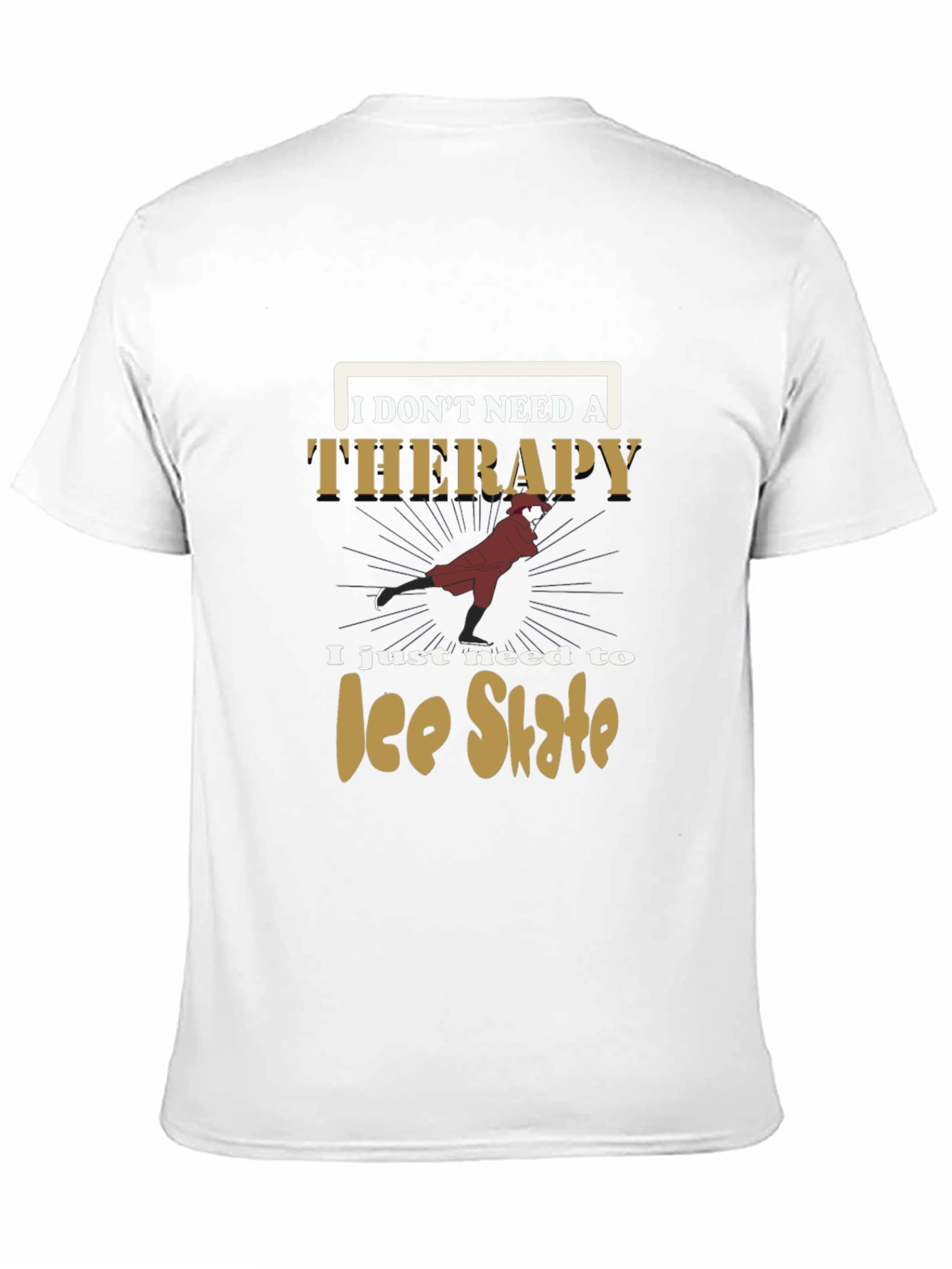 Ice Skate Therapy T-Shirt - Funny Ice Skating Tee