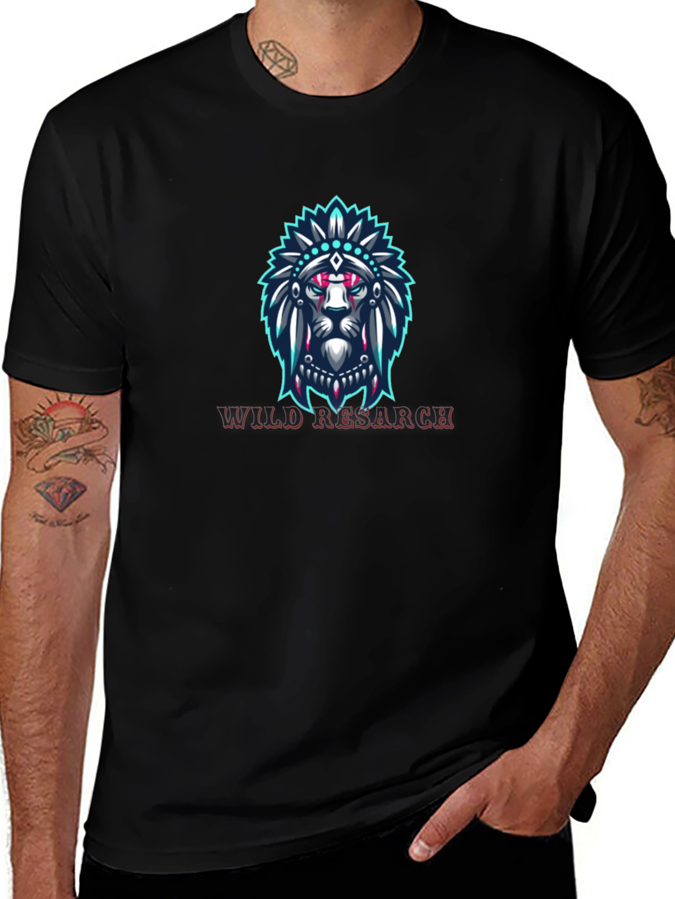Lion Headdress Graphic Tee - Wild Research