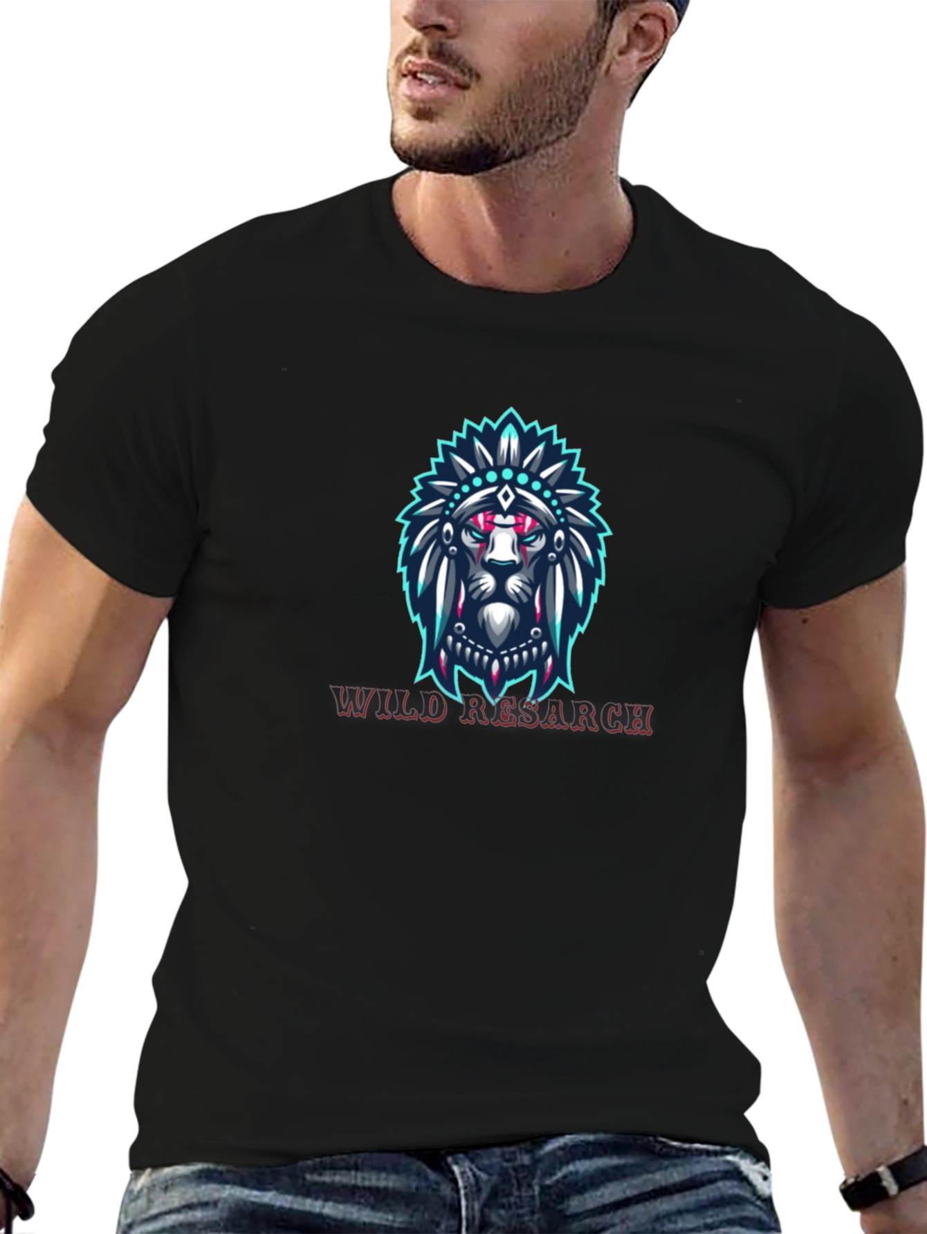 Lion Headdress Graphic Tee - Wild Research