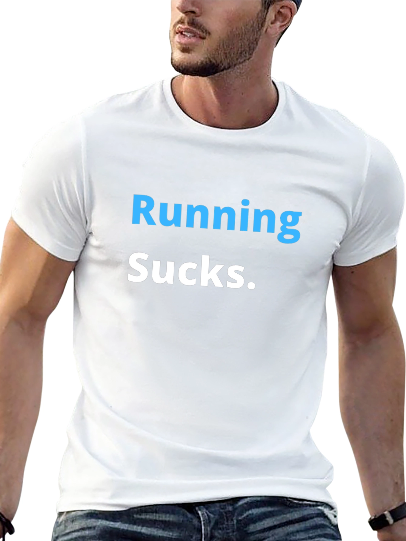 Running Sucks Graphic Tee - Black Cotton T-Shirt