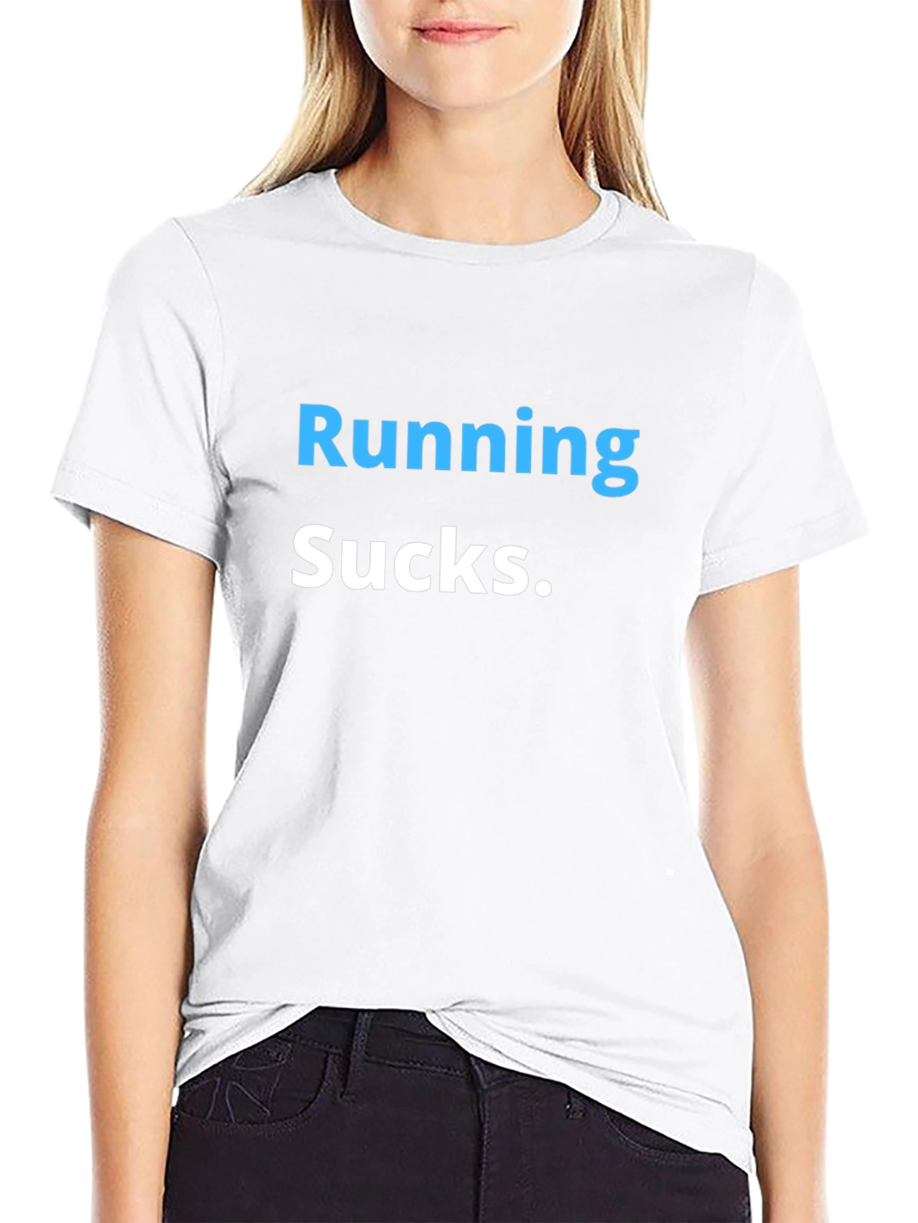 Running Sucks Graphic Tee - Black Cotton T-Shirt