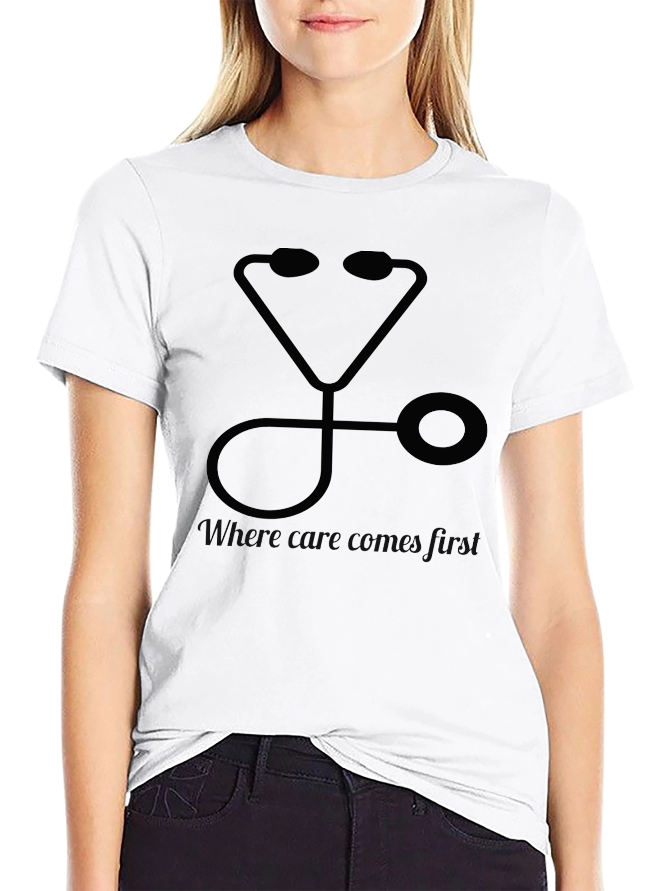 Stethoscope Graphic Tee - Black