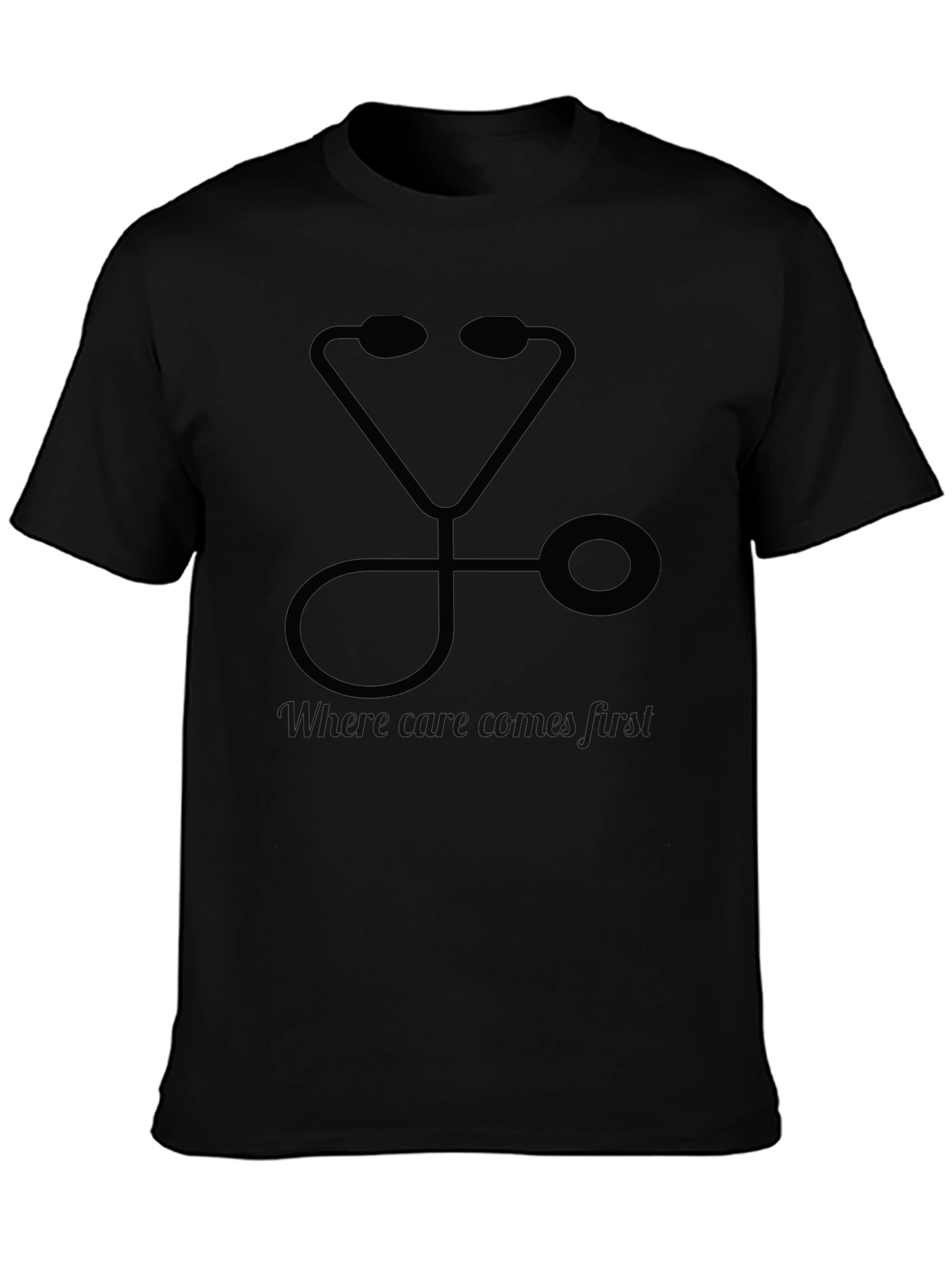 Stethoscope Graphic Tee - Black