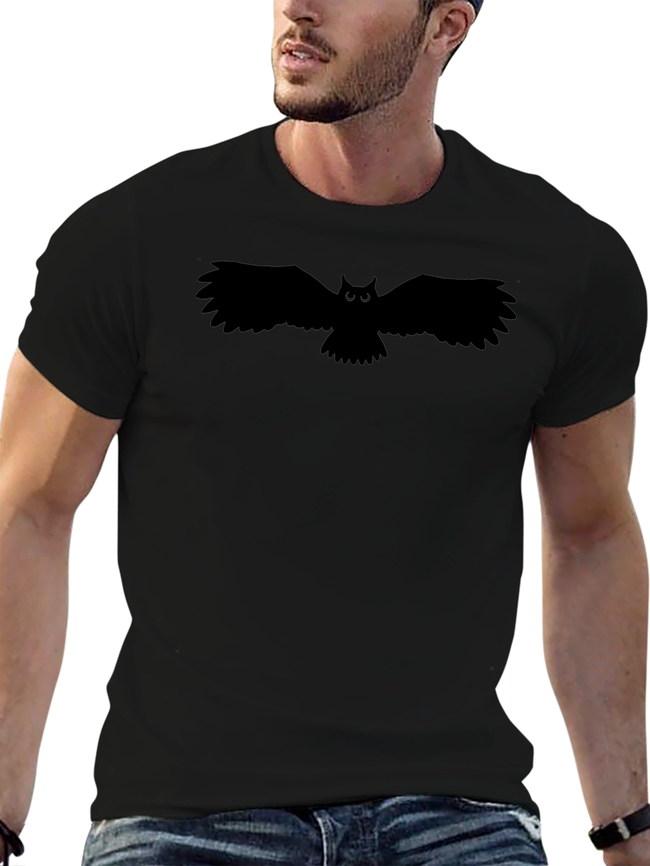 Black Owl Graphic T-Shirt
